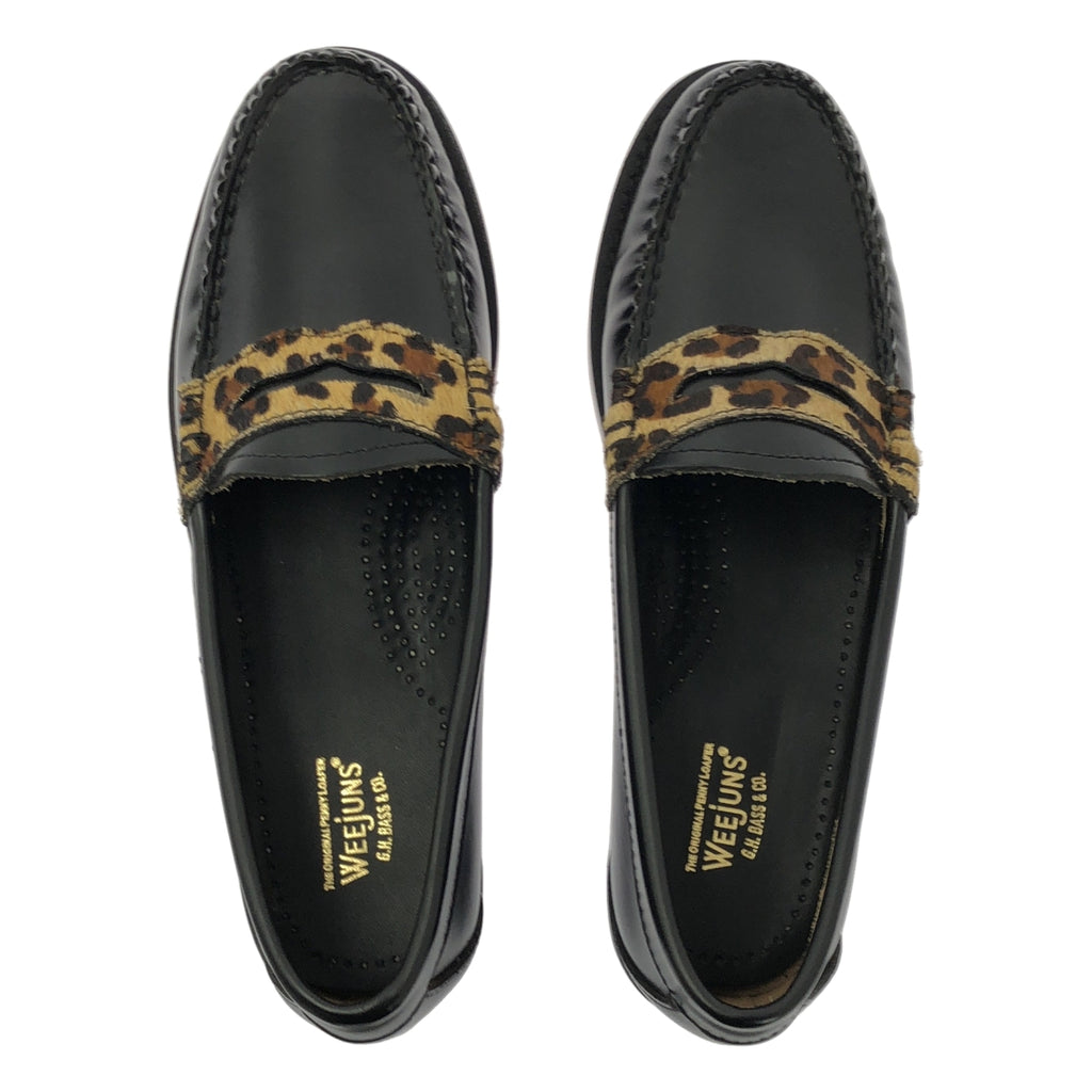 GHBASS / 지에이치 버스 | 가죽 레오파드 코인 로퍼 가죽 신발 | 3 1/2 |