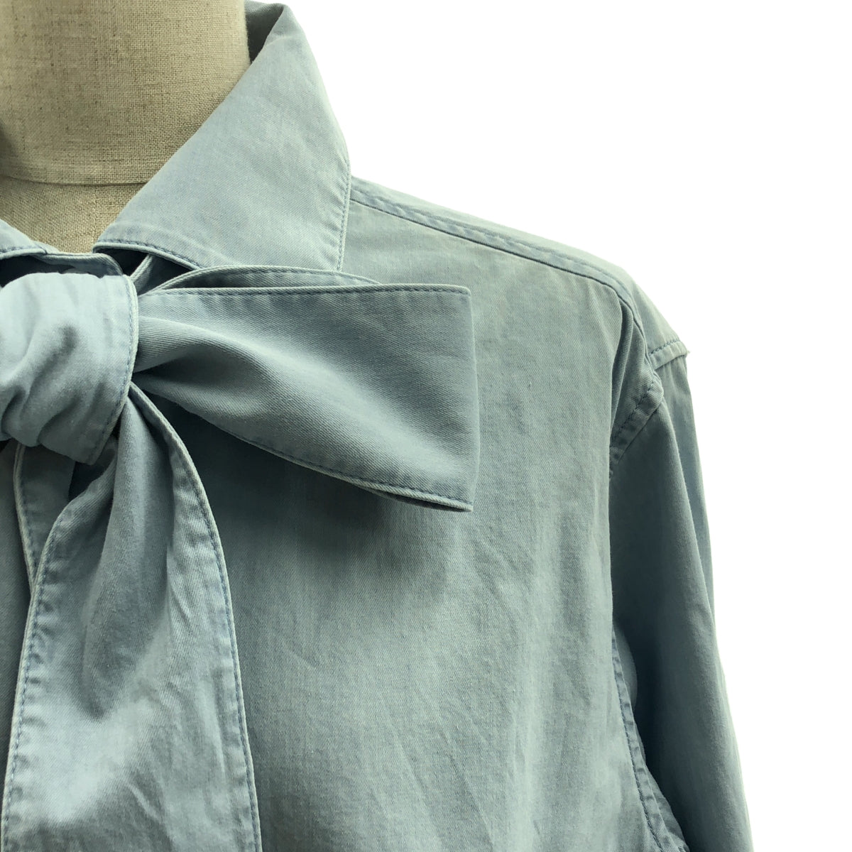 l'heritage martinique / レリタージュ マルティニーク | 2025SS | リボン ライトオンス デニムシャツ |