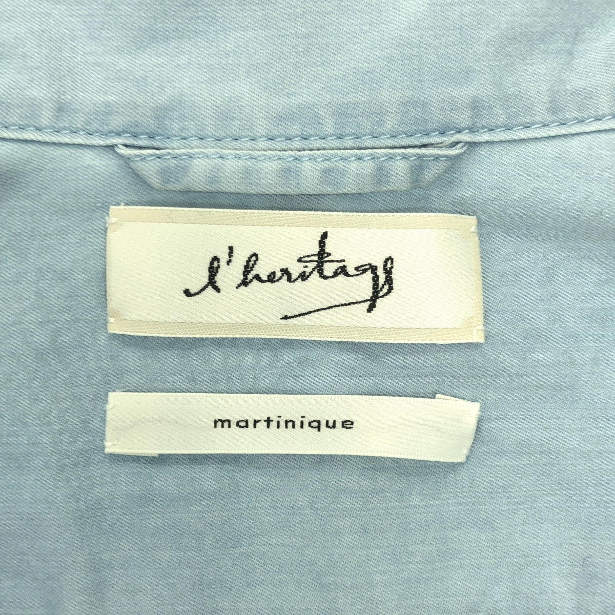 l'heritage martinique / レリタージュ マルティニーク | 2025SS | リボン ライトオンス デニムシャツ |