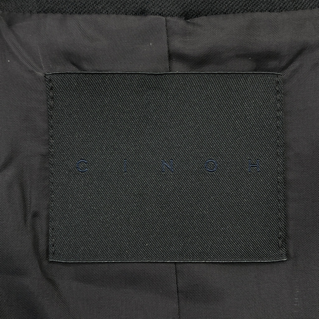 CINOH / チノ | NO COLLAR JACKET / パール 装飾 ノーカラー シングル ジャケット / 総裏地 | 38 |