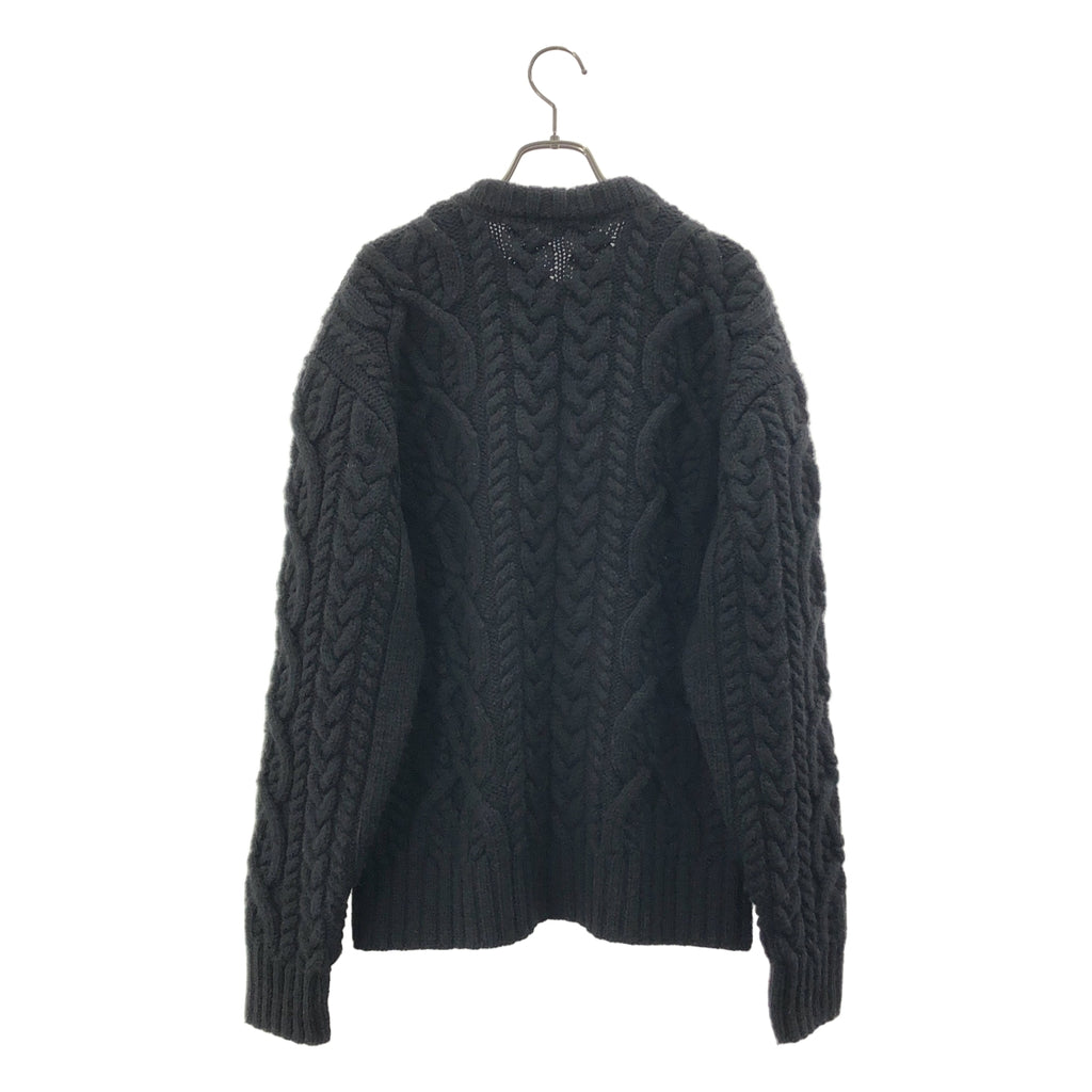 DRIES VAN NOTEN / 드리스 반 노텐 | 2022AW | 스팽글 케이블 오버 사이즈 니트 | S | 남성