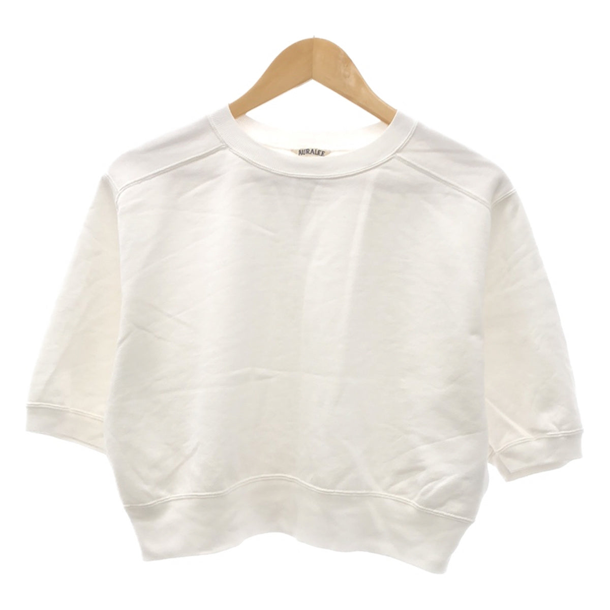 AURALEE | 2022SS | LIGHT FLOWY Half Sleeve Sweatshirt | 1 | White | Women's