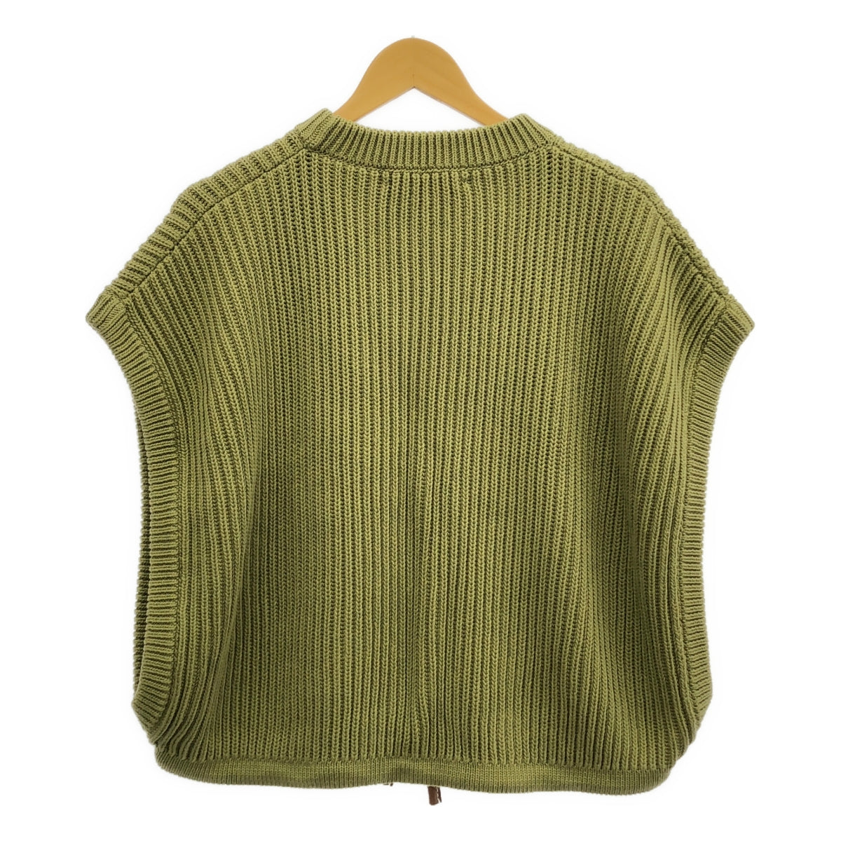 【美品】  Cristaseya / クリスタセヤ | 2023SS | LARGE GILET ラージジレ コットン リブニット ベスト | S | カーキ | レディース