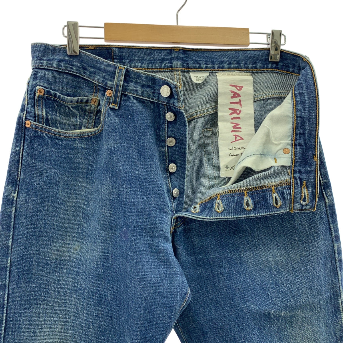 Levi's / 리바이스 | PATRINIA 패트리니어 501 핸드 스티치 데님 팬츠 | W34 L30 |