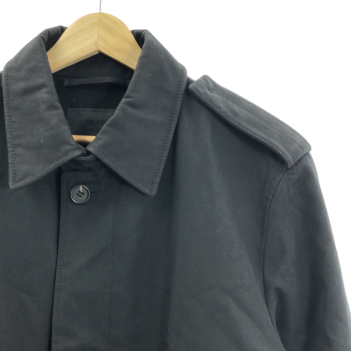 PRADA / プラダ | ウール トレンチコート | 46 | ブラック | メンズ