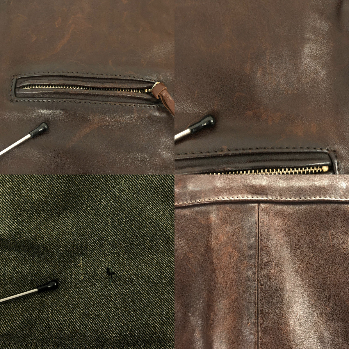 HTC / 에이치티시 | 가죽 싱글 라이더스 재킷 | S | 브라운 | 남성