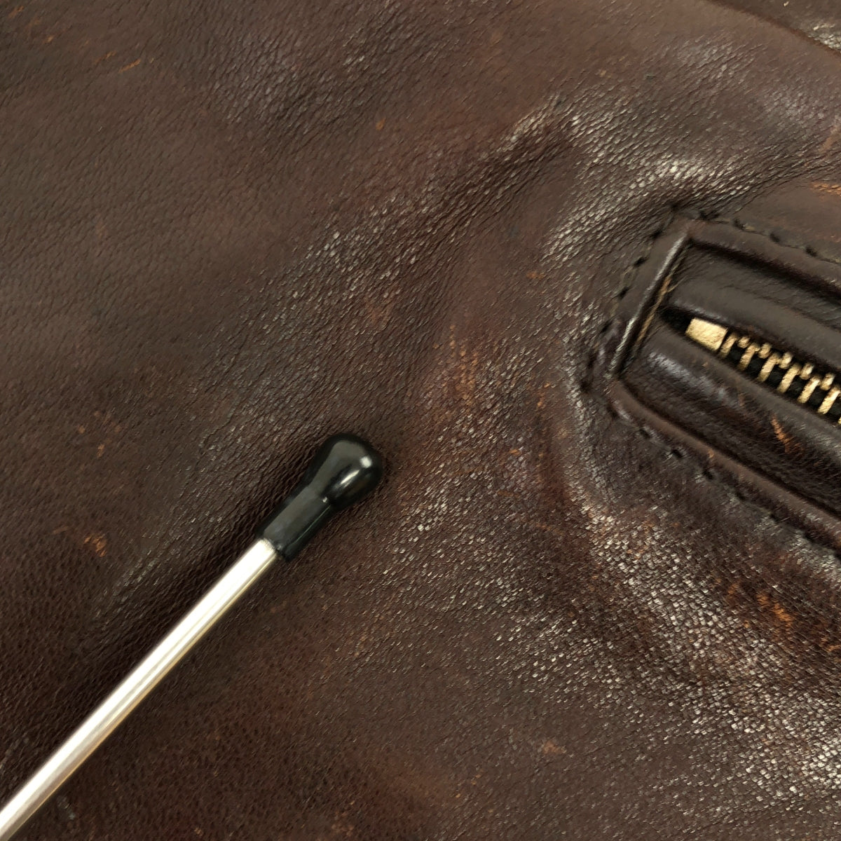 HTC / 에이치티시 | 가죽 싱글 라이더스 재킷 | S | 브라운 | 남성