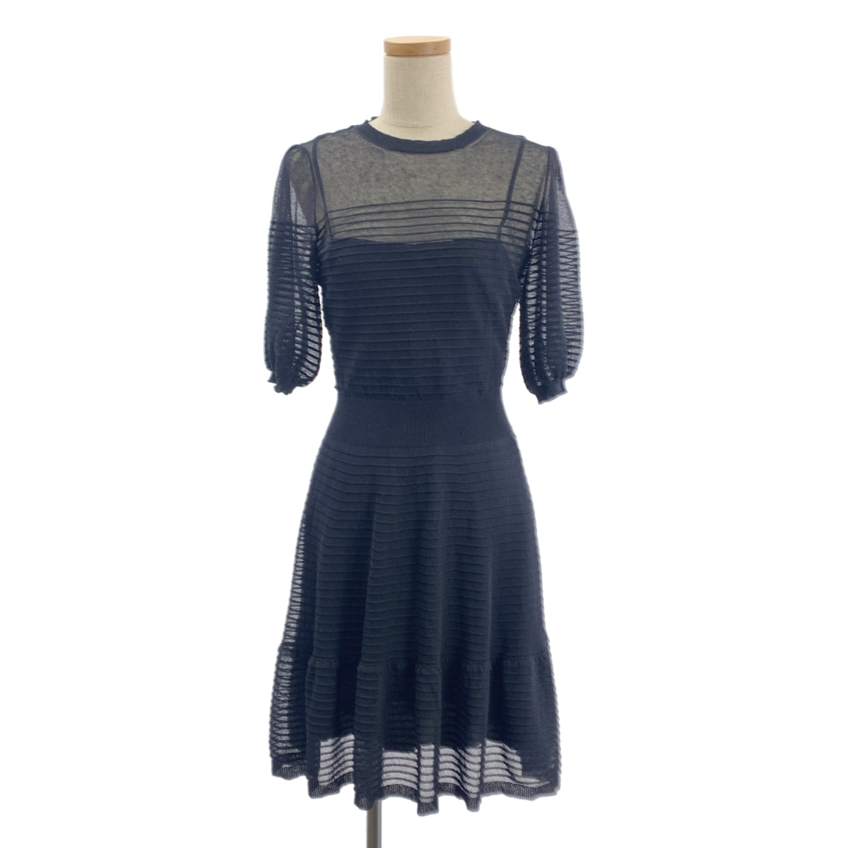 RED VALENTINO | 棉混紡條紋針織洋裝 | XS | 女款