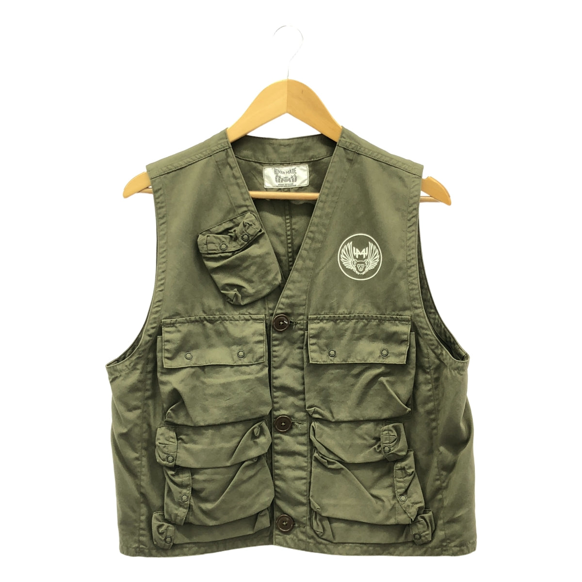 【美品】  HUMAN MADE / ヒューマンメイド | C-1 ポケット ミリタリー ベスト | S | カーキ | メンズ