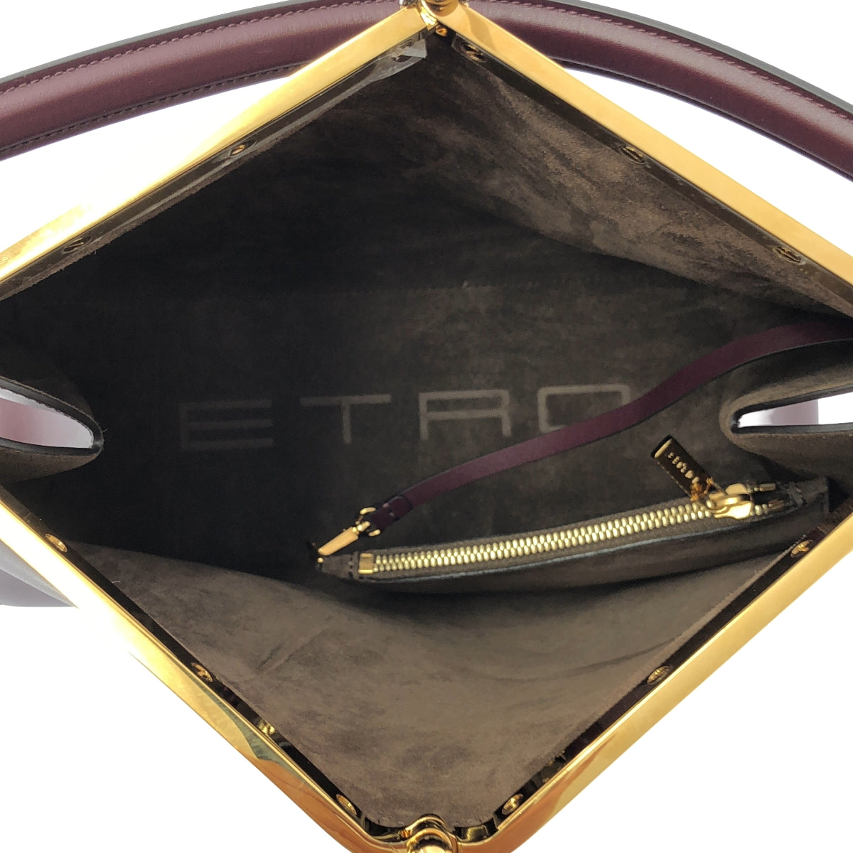 [狀況極佳] ETRO | Vera 皮革大單肩包 | 酒紅色 | 女款