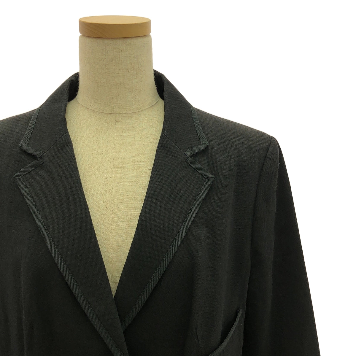 Paul Smith / ポールスミス | コットン リネン 裏地フラワー テーラード ジャケット | 46L | ブラック | レディース