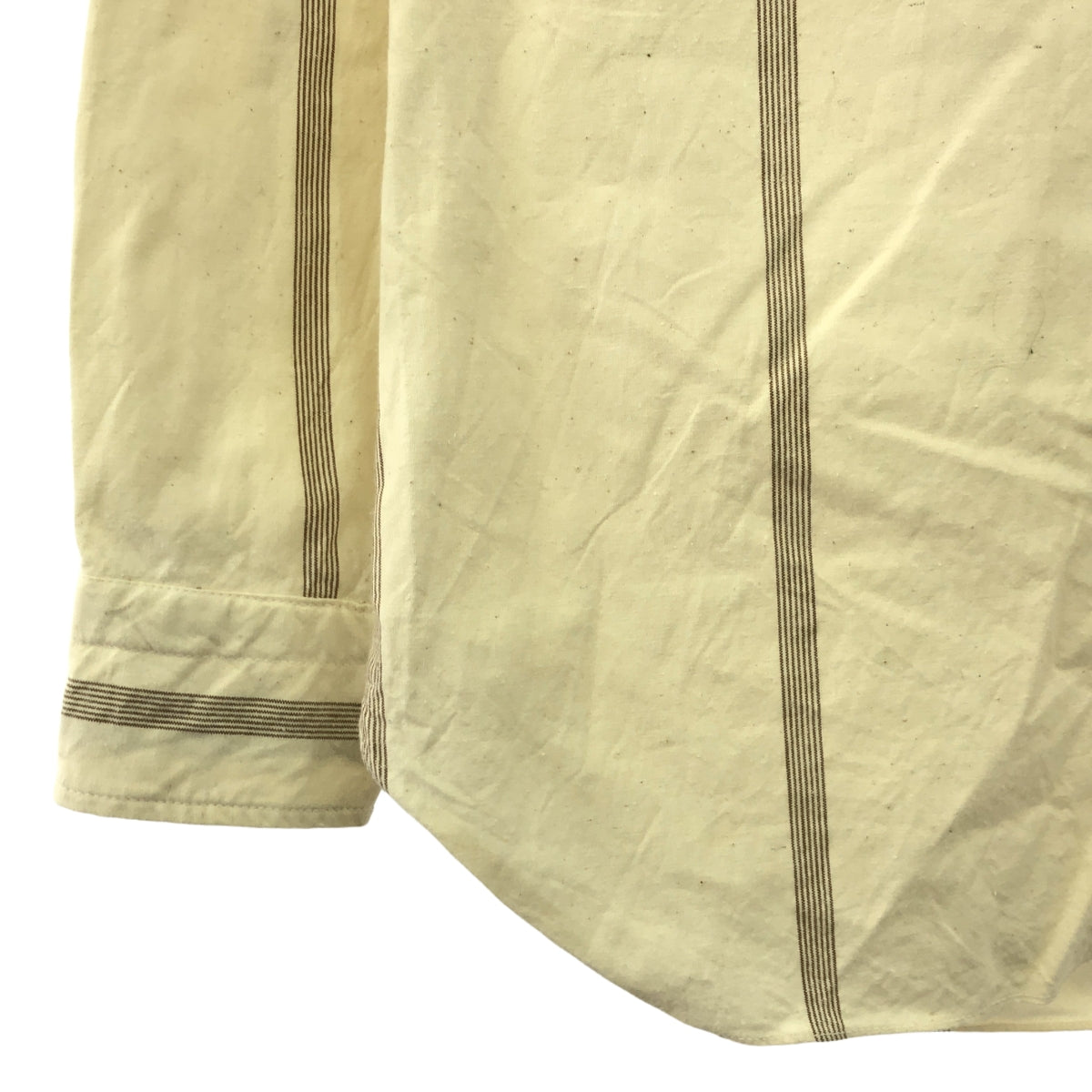 ITALIAN ARMY / 이탈리아 군 | 60-70s 빈티지 스트라이프 프리즈너 셔츠 | 3 | 아이보리 | 남성