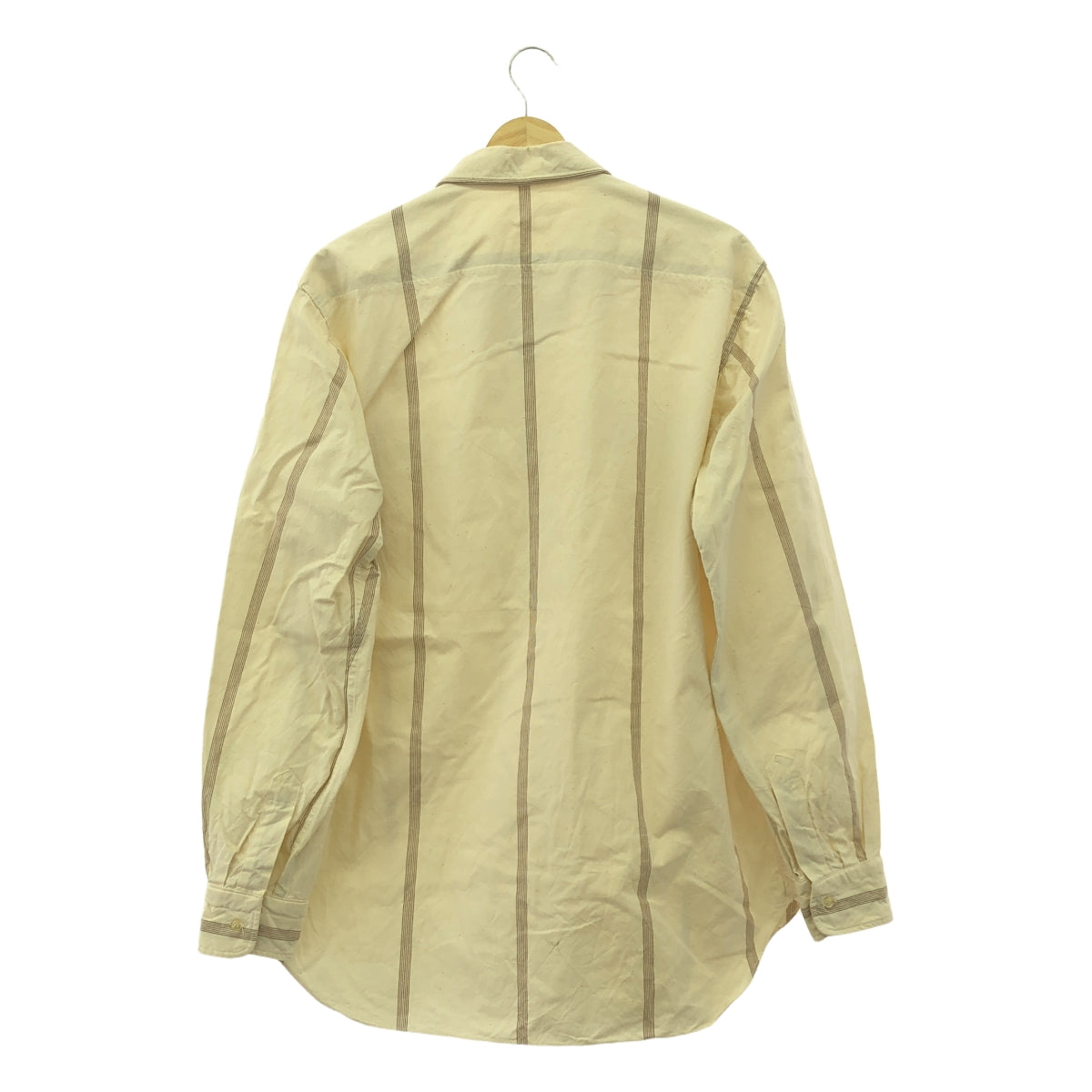 ITALIAN ARMY / 이탈리아 군 | 60-70s 빈티지 스트라이프 프리즈너 셔츠 | 3 | 아이보리 | 남성