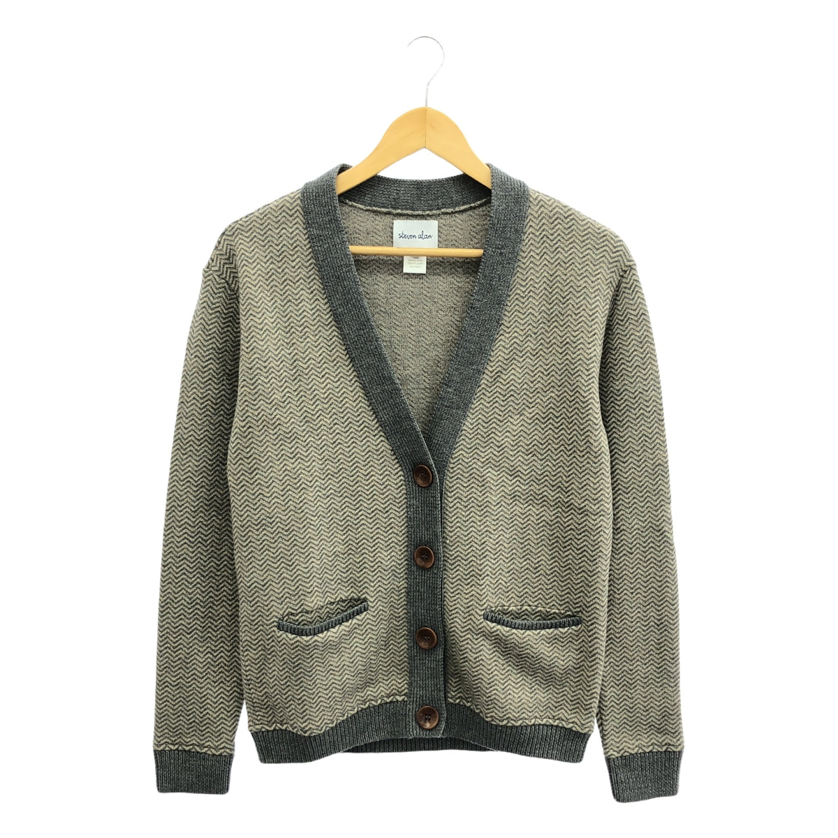 steven alan / steven alan | 羊毛V領針織開襟衫 | S | 灰色 | 女款