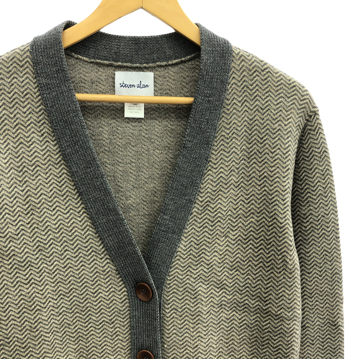 steven alan / steven alan | 羊毛V領針織開襟衫 | S | 灰色 | 女款