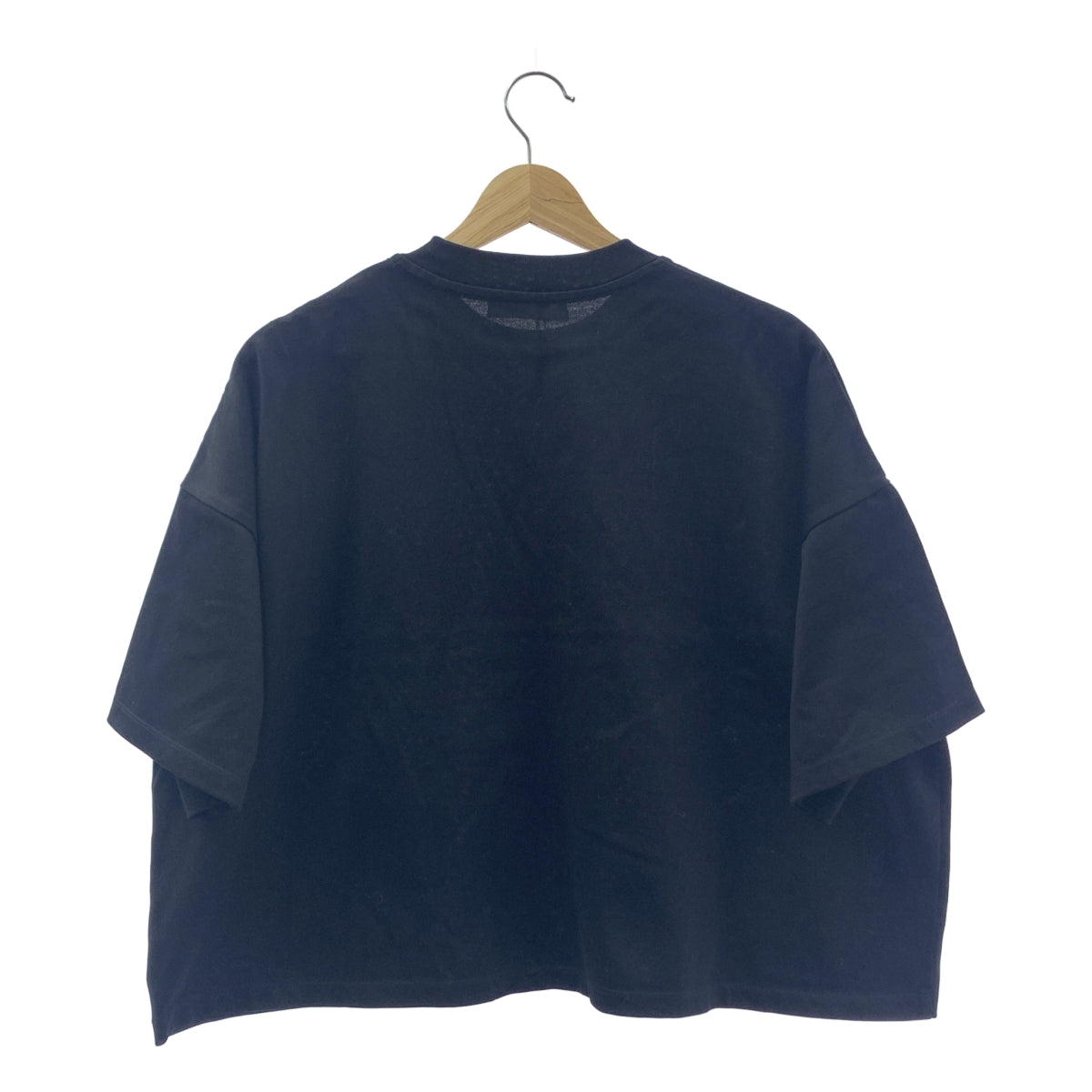 【美品】  MACKINTOSH / マッキントッシュ | 2023SS | L'Appartement取扱い オーバーサイズ ボックス ムジカットソー Tシャツ | 8 | ブラック | レディース