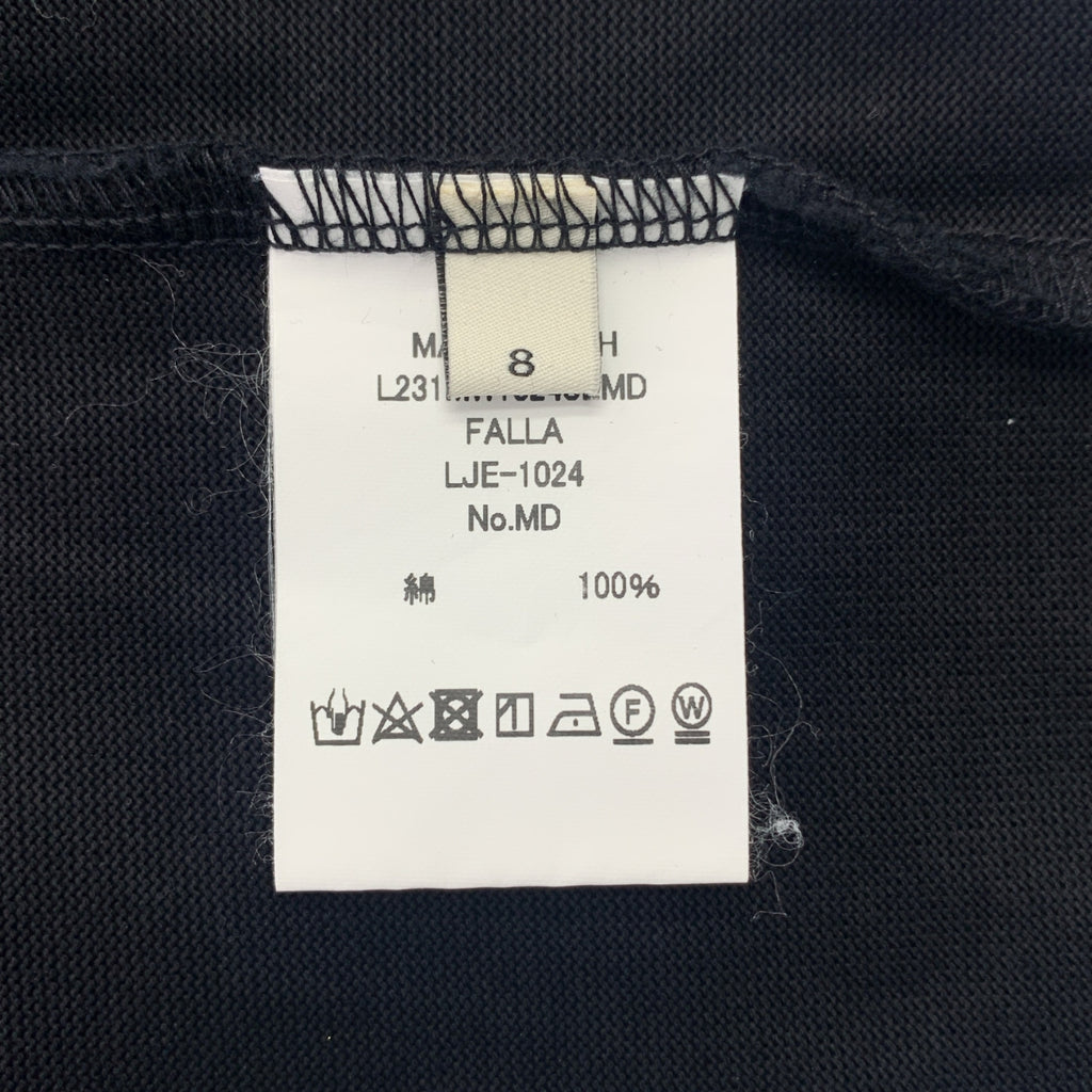 【美品】  MACKINTOSH / マッキントッシュ | 2023SS | L'Appartement取扱い オーバーサイズ ボックス ムジカットソー Tシャツ | 8 | ブラック | レディース