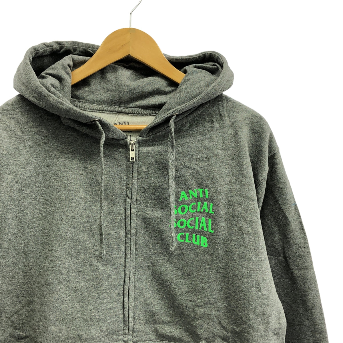 【美品】  ANTI SOCIAL SOCIAL CLUB / アンチソーシャルソーシャルクラブ | スウェット ジップパーカー | M | グレー | メンズ