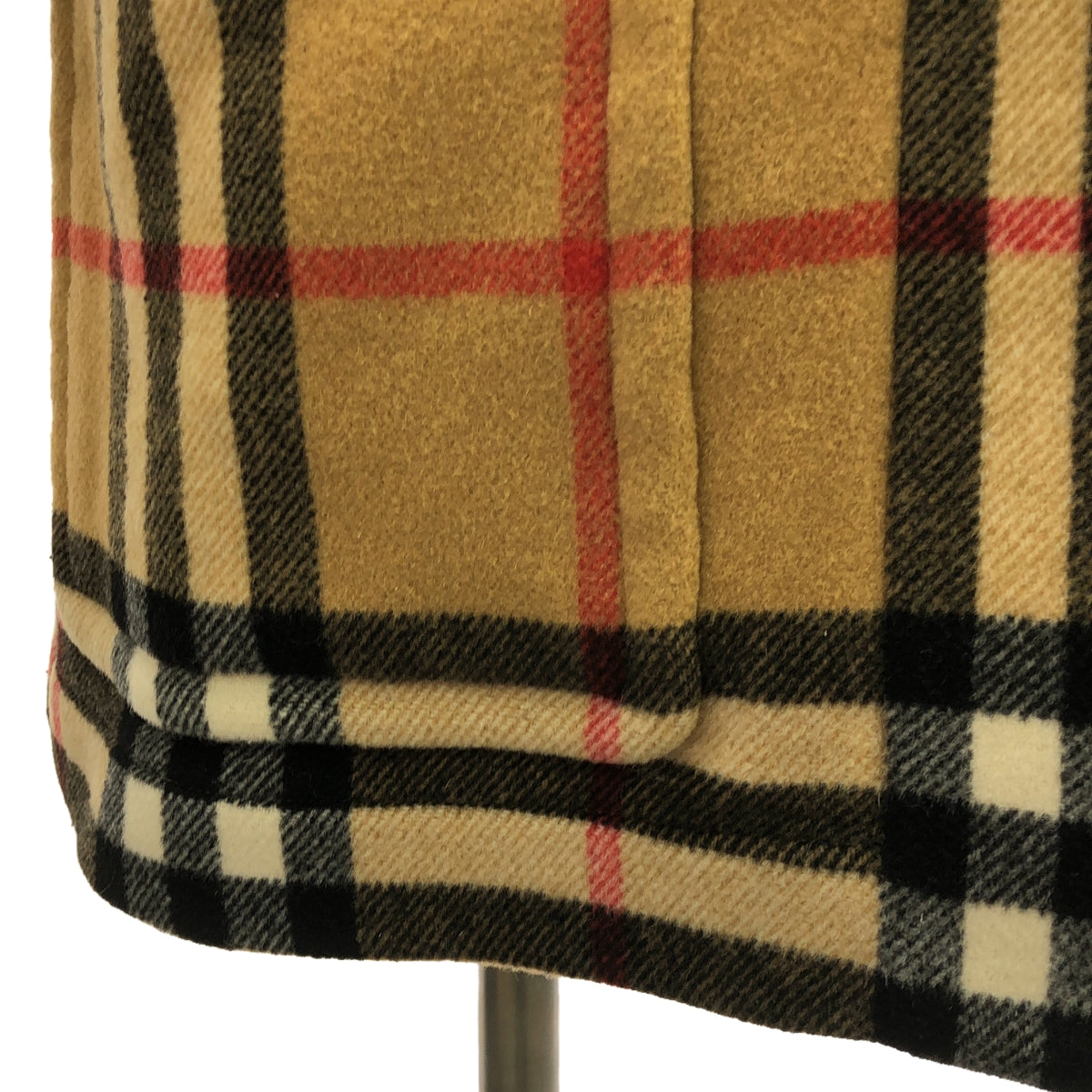 【美品】  Burberry / バーバリー | × Gosha Rubchinskiy ノバチェック ダッフルコート | XXS | ベージュ/ブラック/レッド | メンズ