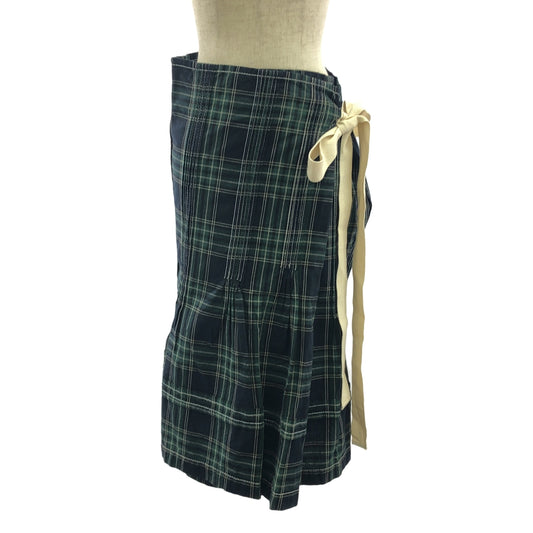 tricot COMME des GARCONS / トリココムデギャルソン | 2011SS | 製品洗い チェック ラップスカート | S | レディース