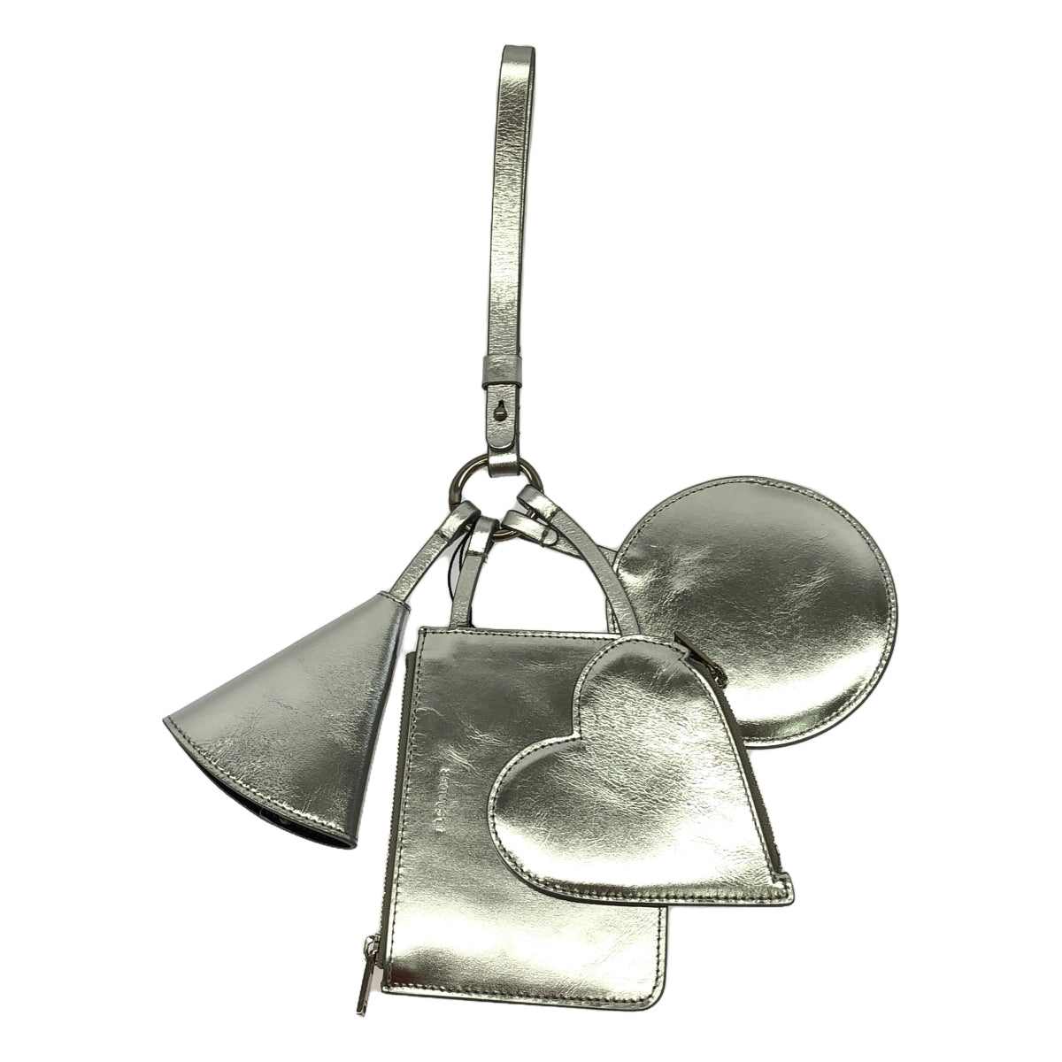 【新品】  JIL SANDER / ジルサンダー | Multi Pouch Keyring ポーチ | シルバー