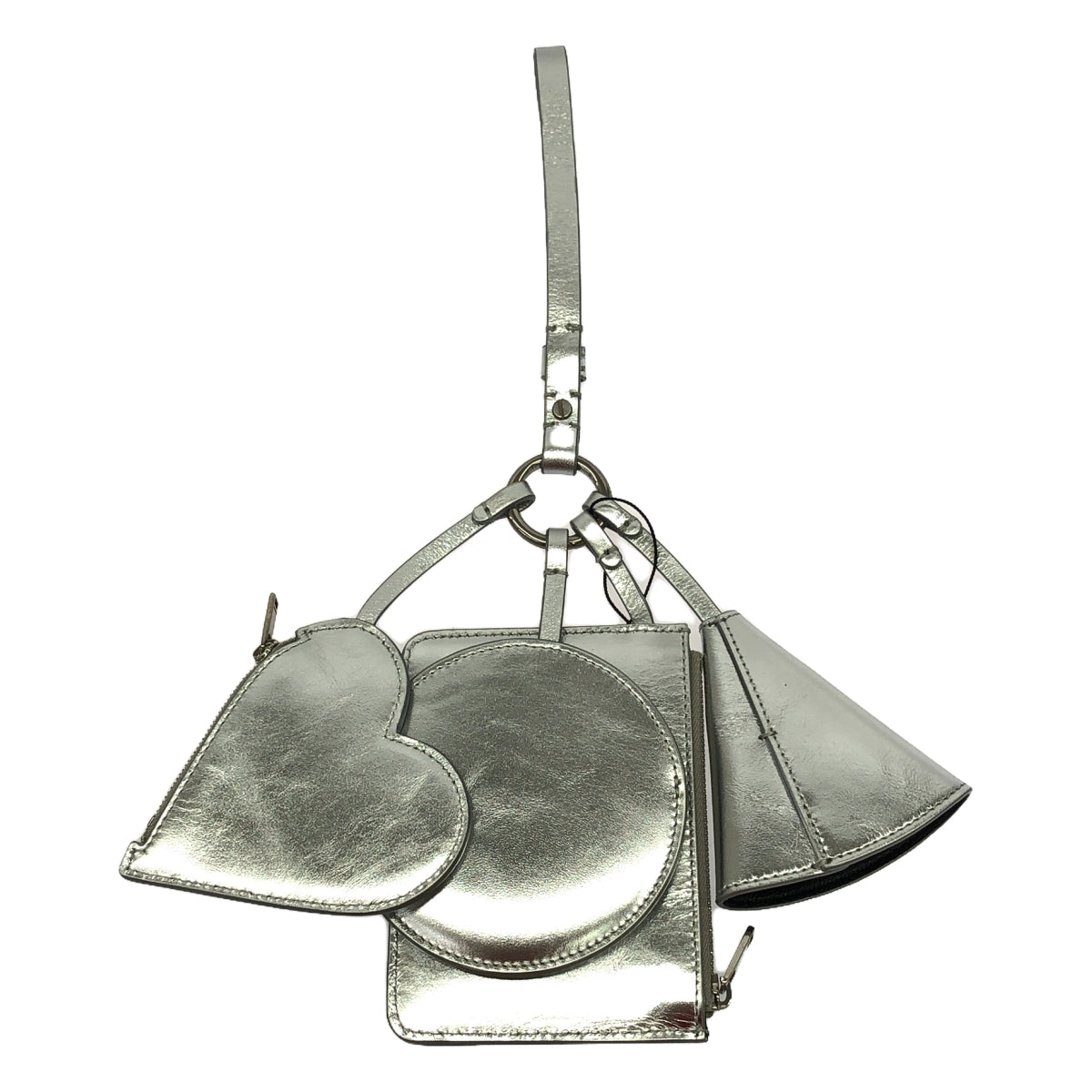 【新品】  JIL SANDER / ジルサンダー | Multi Pouch Keyring ポーチ | シルバー