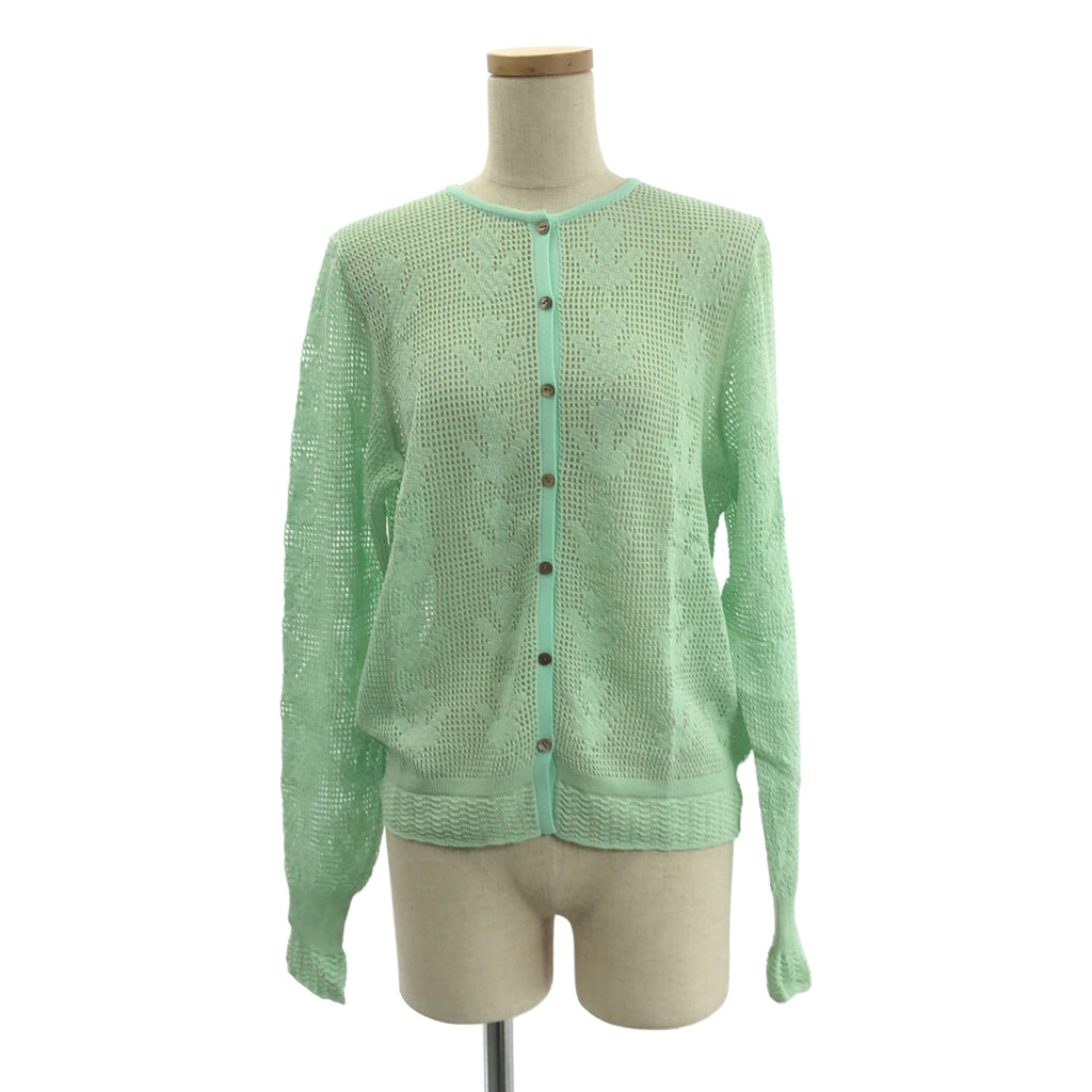 【美品】  mina perhonen / ミナペルホネン | 2024SS | tulip / チューリップ リネン コットン ニット カーディガン | 40 | mint | レディース
