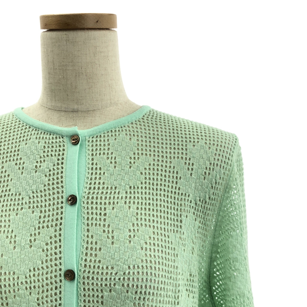 【美品】  mina perhonen / ミナペルホネン | 2024SS | tulip / チューリップ リネン コットン ニット カーディガン | 40 | mint | レディース