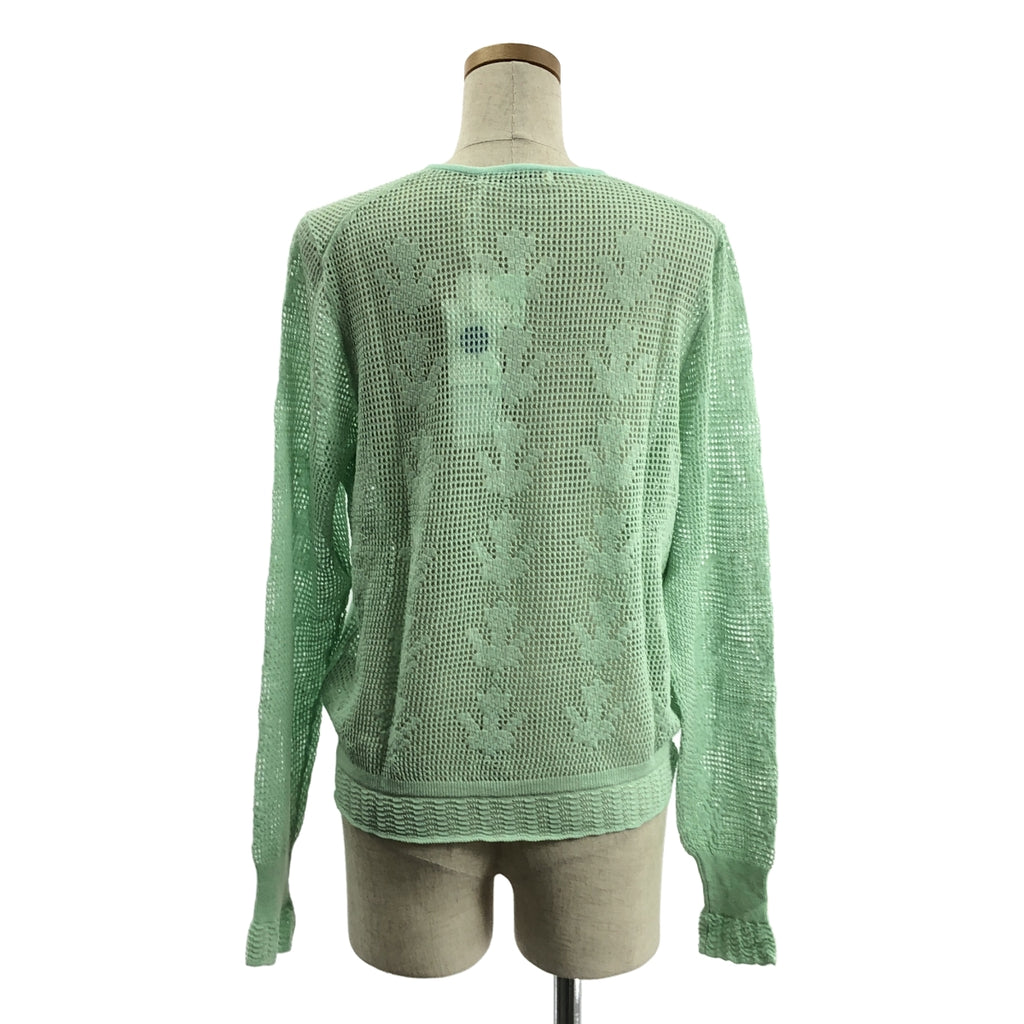 【美品】  mina perhonen / ミナペルホネン | 2024SS | tulip / チューリップ リネン コットン ニット カーディガン | 40 | mint | レディース