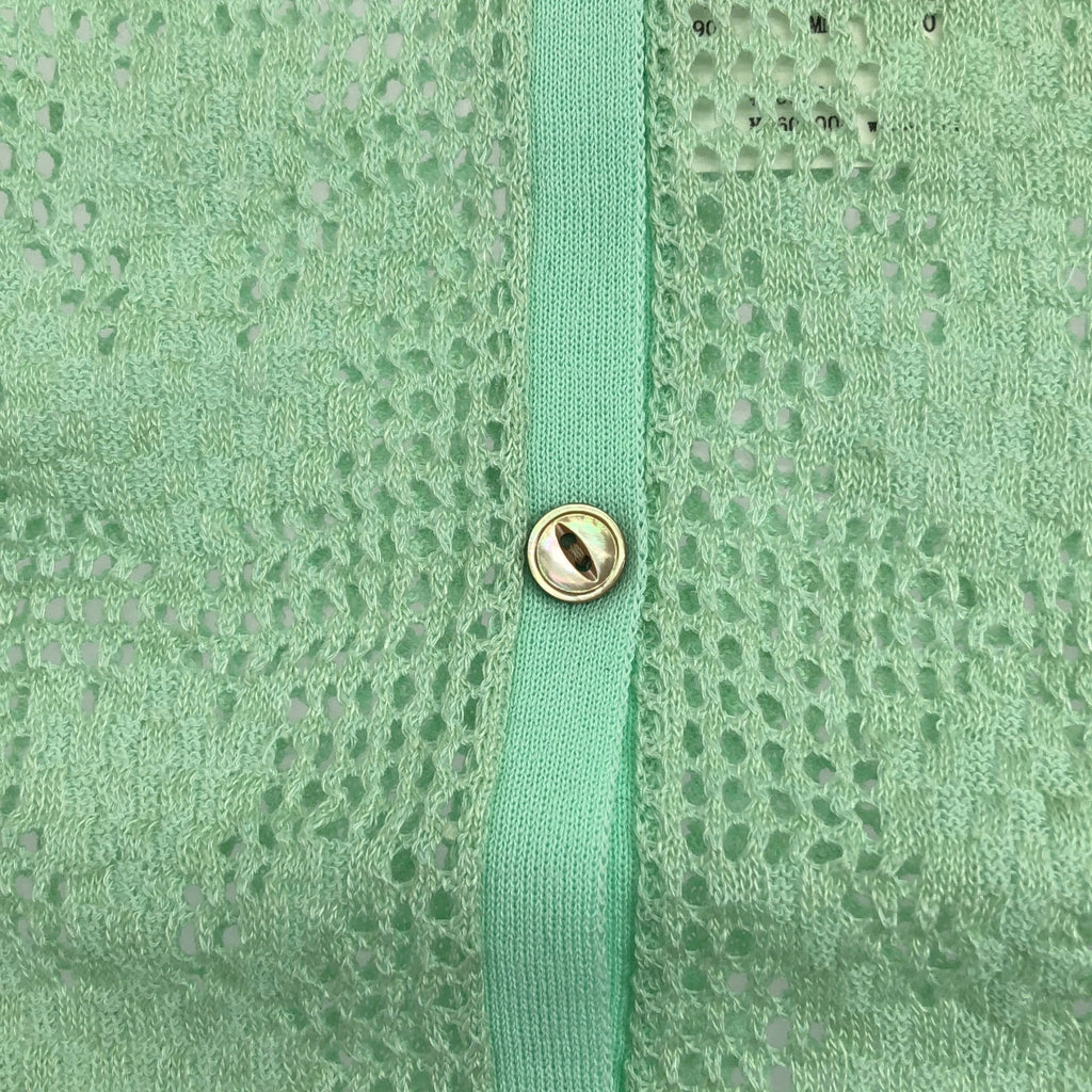 【美品】  mina perhonen / ミナペルホネン | 2024SS | tulip / チューリップ リネン コットン ニット カーディガン | 40 | mint | レディース