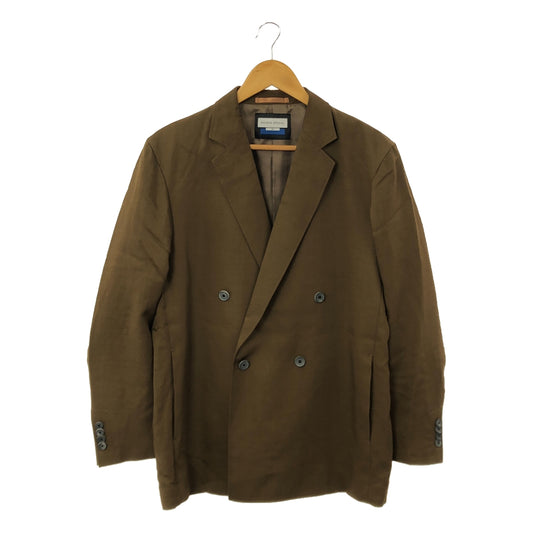 Maison Special | Multi-fabric wool oversized double-breasted jacket | 00 | Brown | Men's