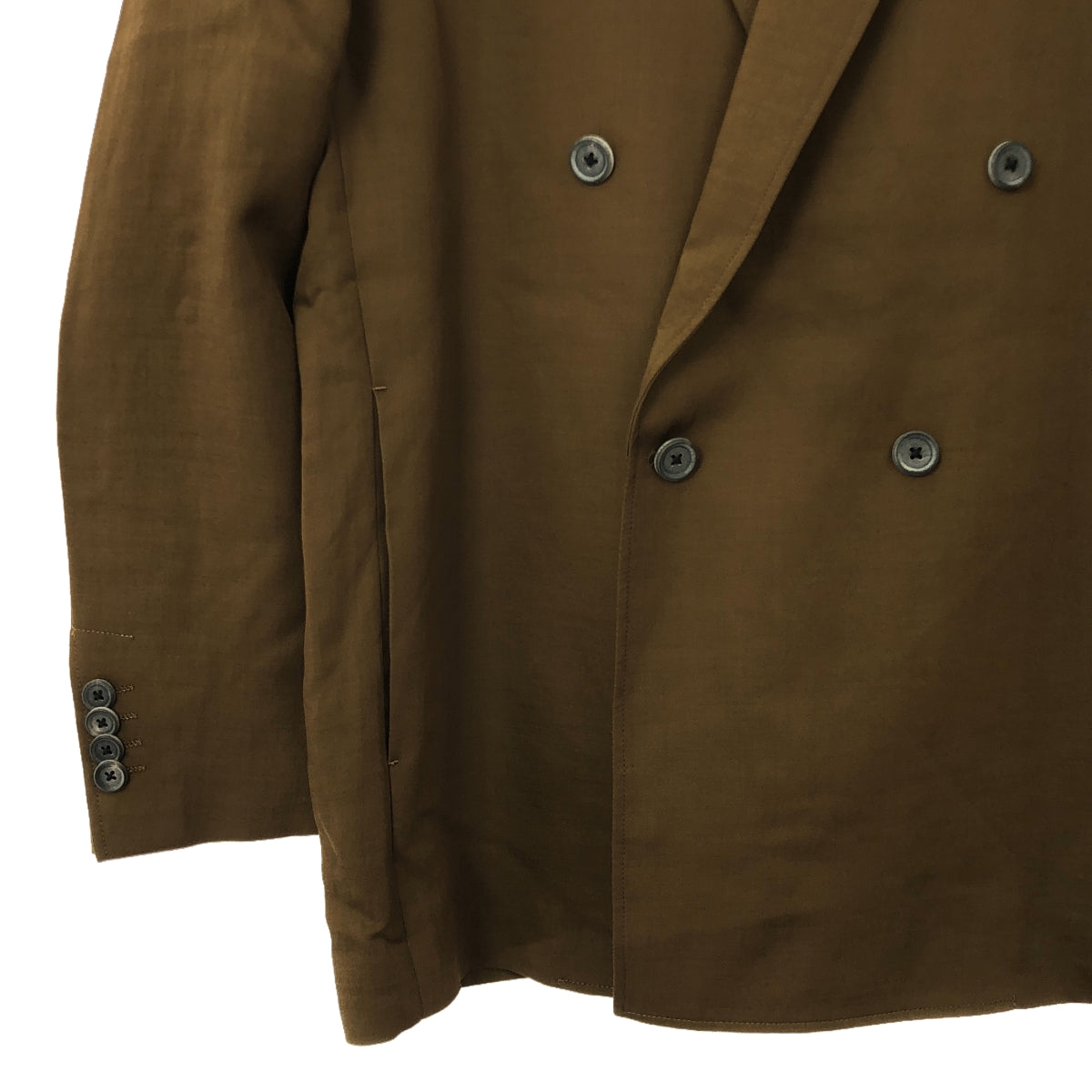 Maison Special | Multi-fabric wool oversized double-breasted jacket | 00 | Brown | Men's