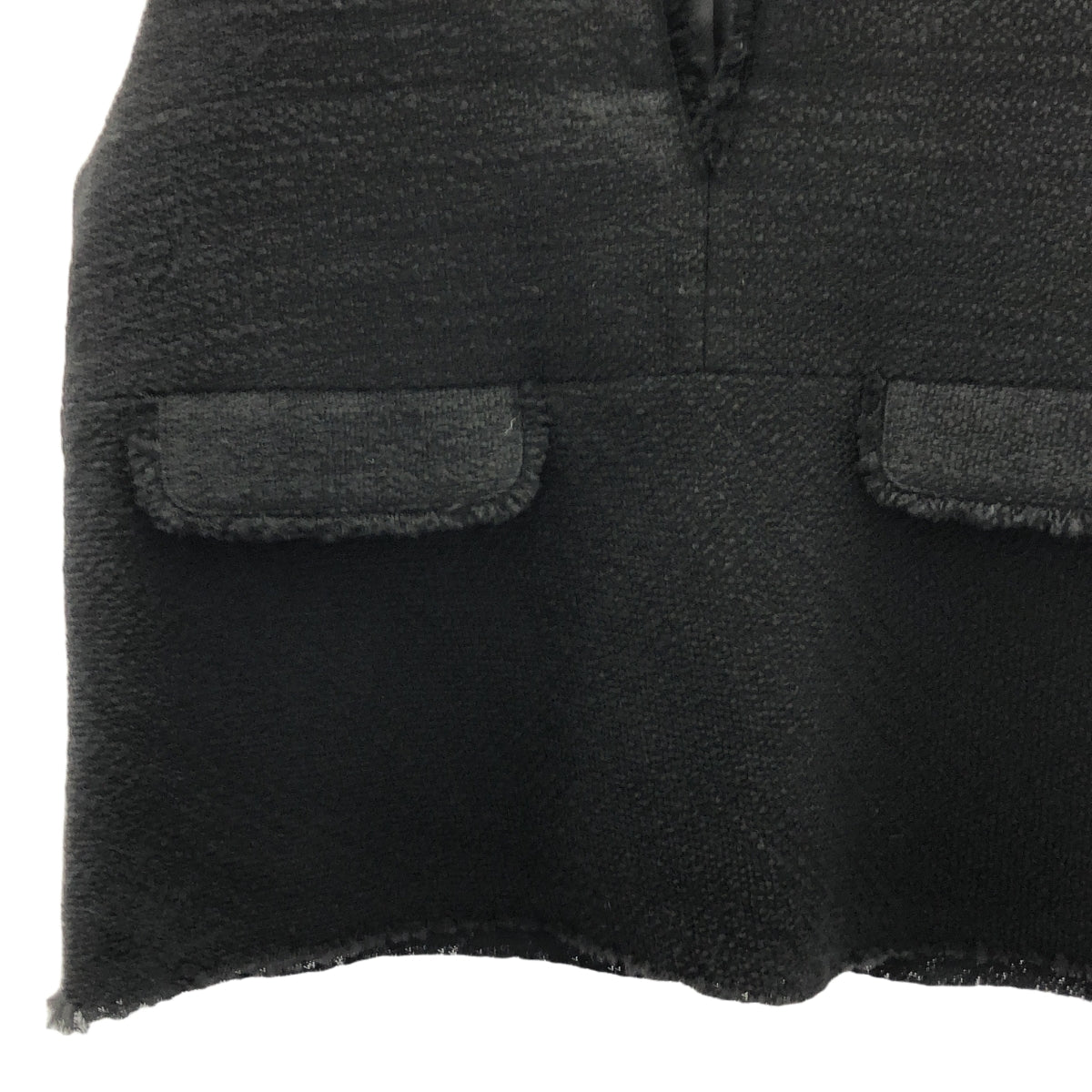 [成色好] ...＆DEAR / And Dear | 棉質粗花呢鑰匙領背心 | 38 | 黑色 | 女款