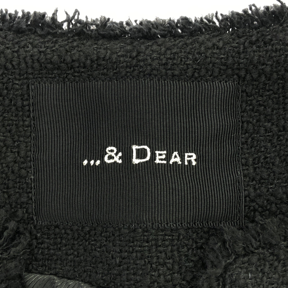 【美品】  ...＆DEAR / アンドディアー | コットン ツイード キーネック ベスト | 38 | ブラック | レディース