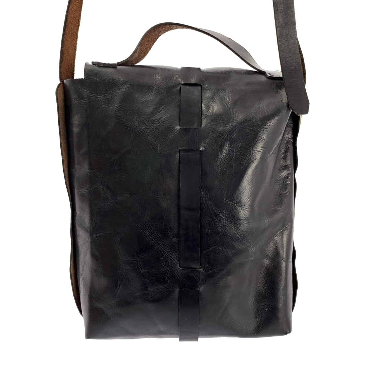 MUNOZ VRANDECIC / ムニョスブランデシック | 2Way レザー フラップ トート ショルダーバッグ |