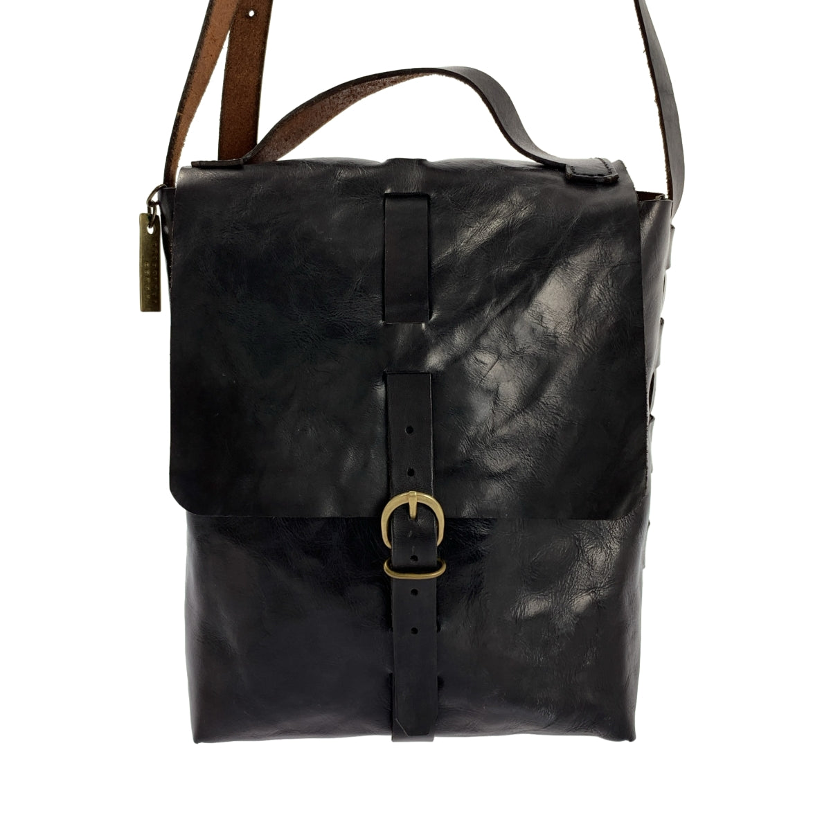 MUNOZ VRANDECIC / ムニョスブランデシック | 2Way レザー フラップ トート ショルダーバッグ |