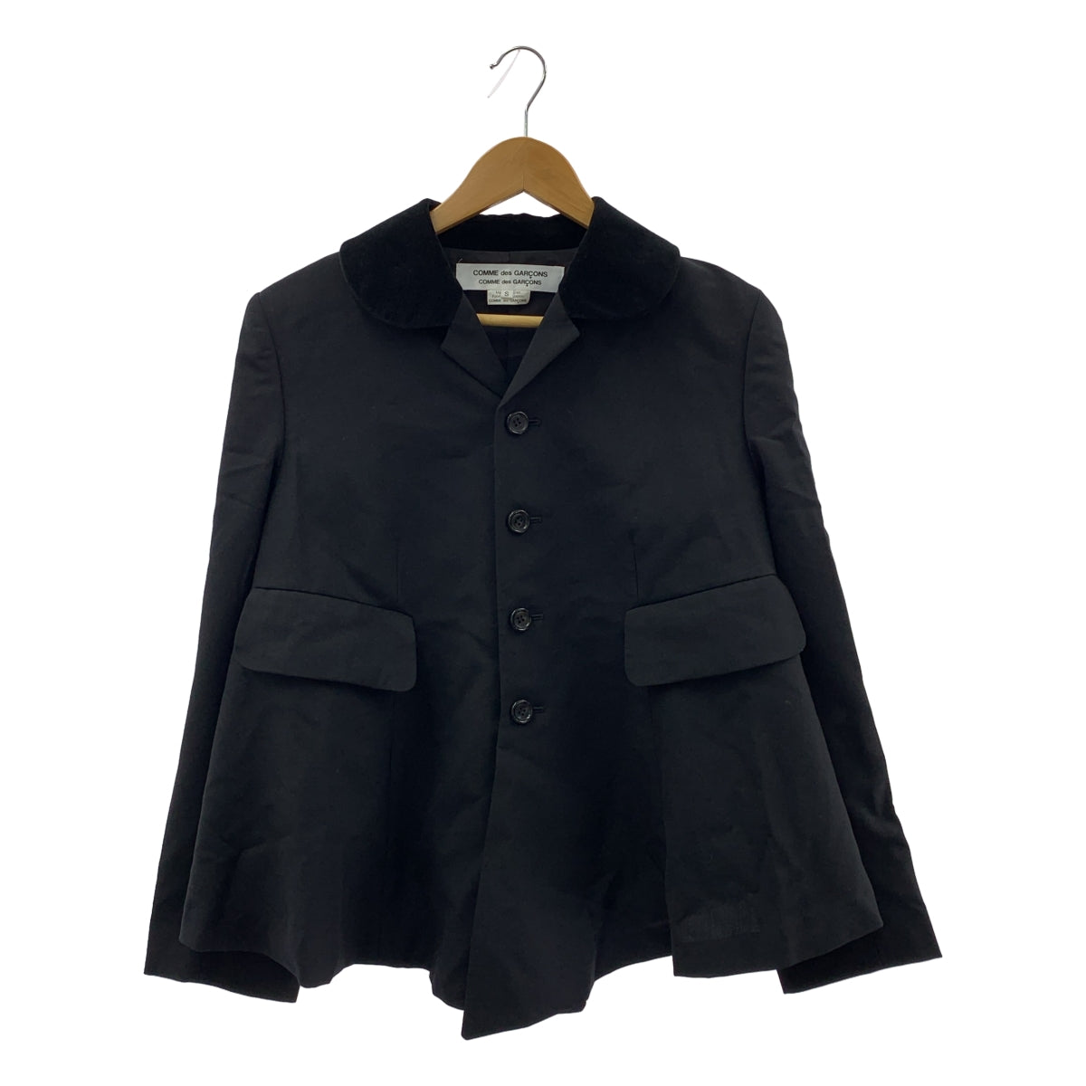 COMME des GARCONS COMME des GARCONS / 콤콤 | 2024AW | 벨루어 전환 라운드 컬러 재킷 | S |