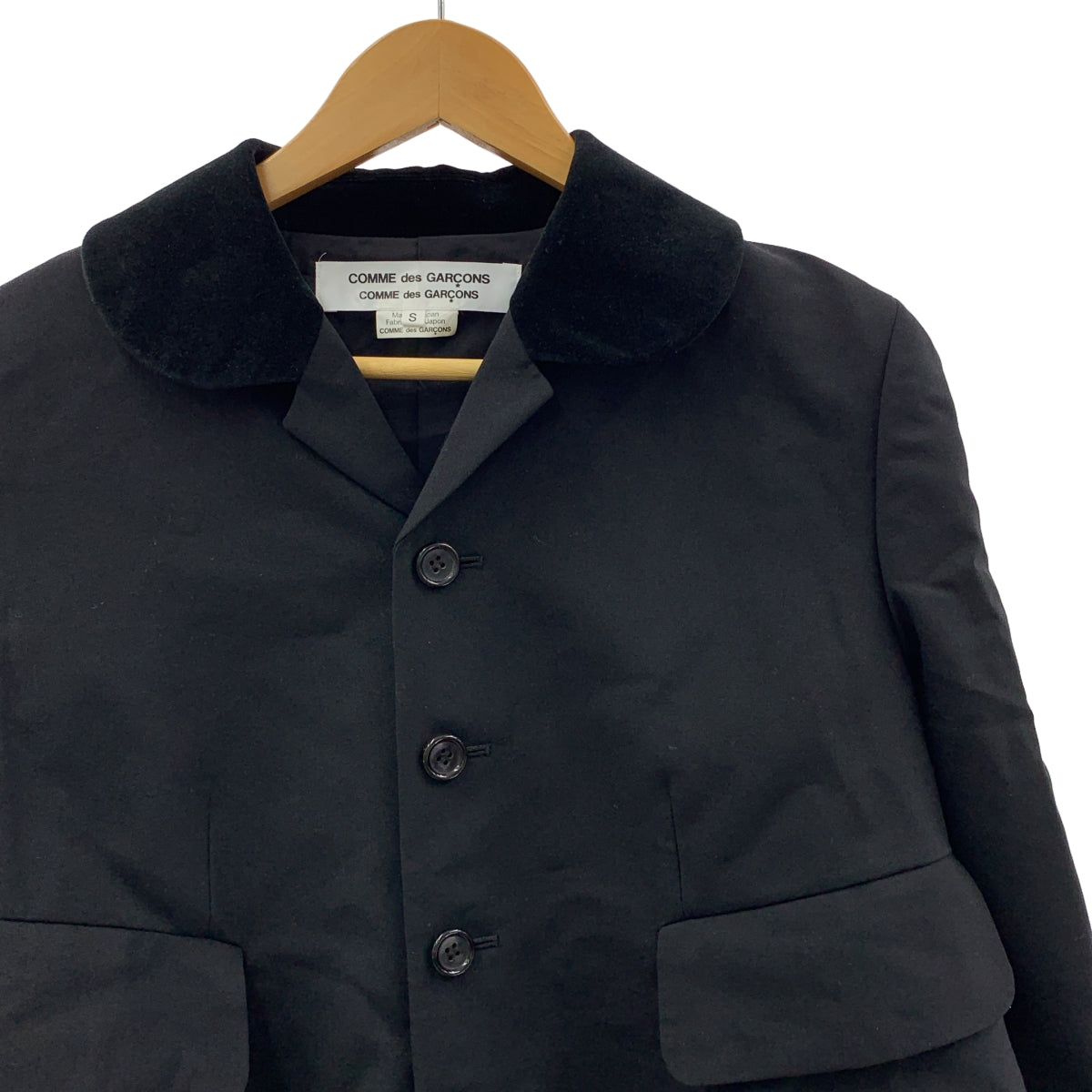 COMME des GARCONS COMME des GARCONS / 콤콤 | 2024AW | 벨루어 전환 라운드 컬러 재킷 | S |