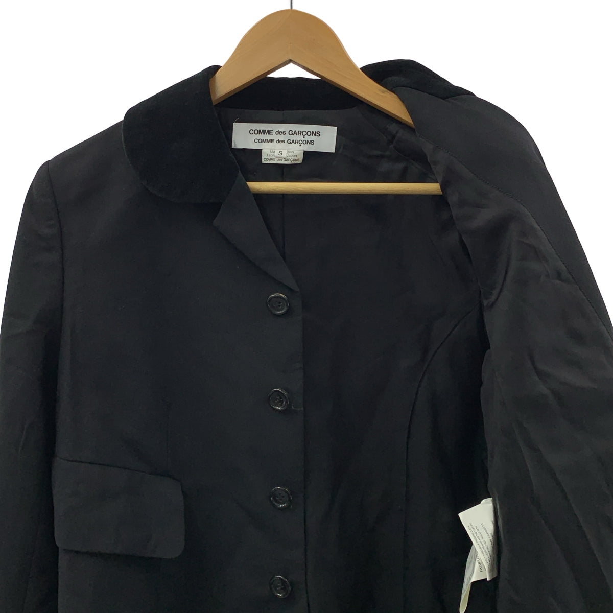 COMME des GARCONS COMME des GARCONS / 콤콤 | 2024AW | 벨루어 전환 라운드 컬러 재킷 | S |