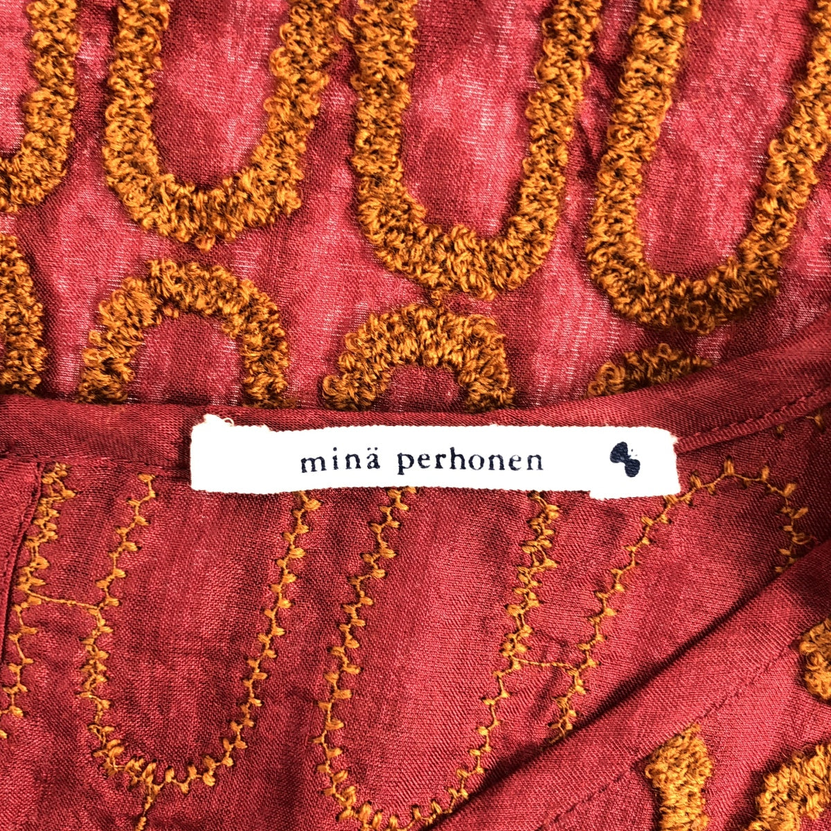 mina perhonen / ミナペルホネン | glass window / グラスウィンドウ コットン シルク ドレス ワンピース | 38 | レディース