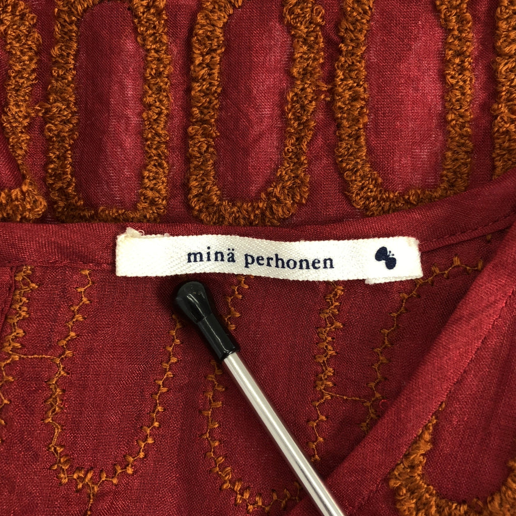 mina perhonen / ミナペルホネン | glass window / グラスウィンドウ コットン シルク ドレス ワンピース | 38 | レディース