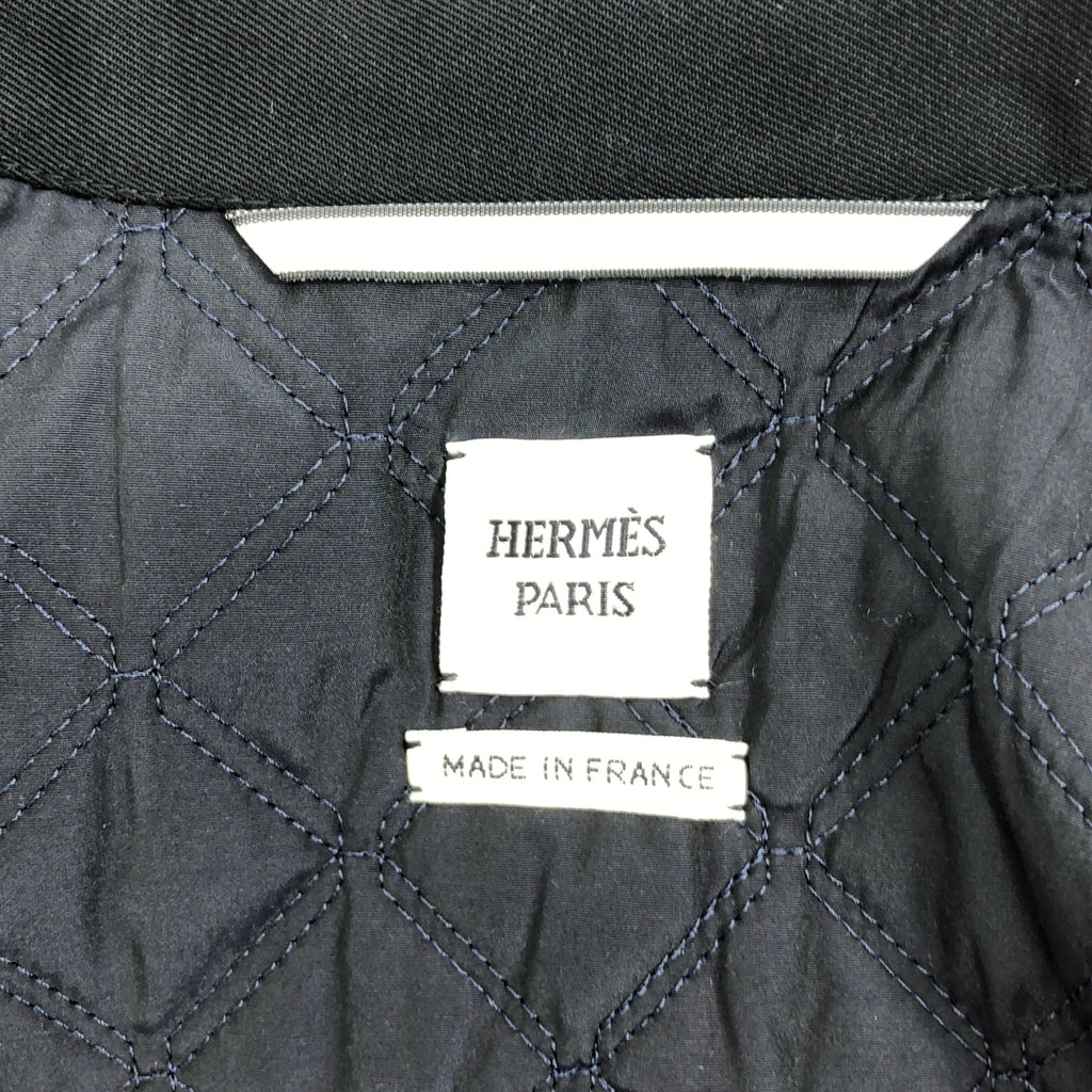 【新品】  HERMES / エルメス | ウールギャバジン クロアジップ セリエボタン ジャケット | 36 | ブラック | レディース