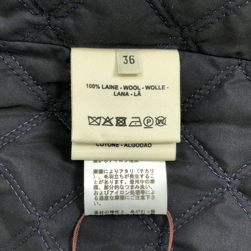 【新品】  HERMES / エルメス | ウールギャバジン クロアジップ セリエボタン ジャケット | 36 | ブラック | レディース