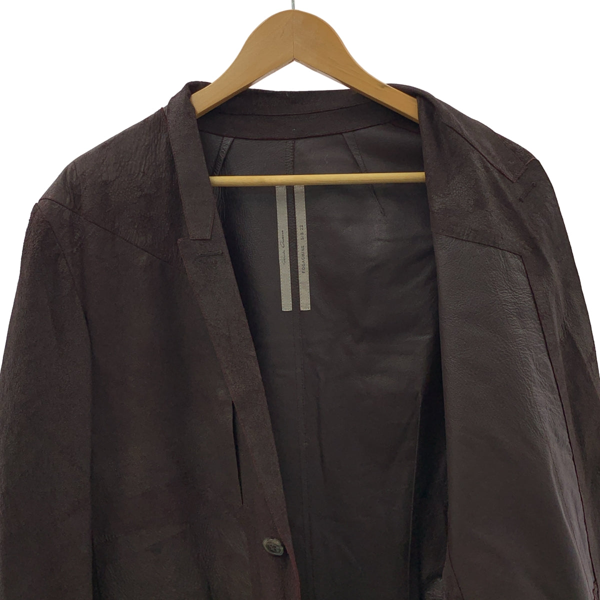 Rick Owens / リックオウエンス | 2022SS | FOGACHINE LIDO JKT フォガチン レザー シャツ ジャケット | 46 | メンズ