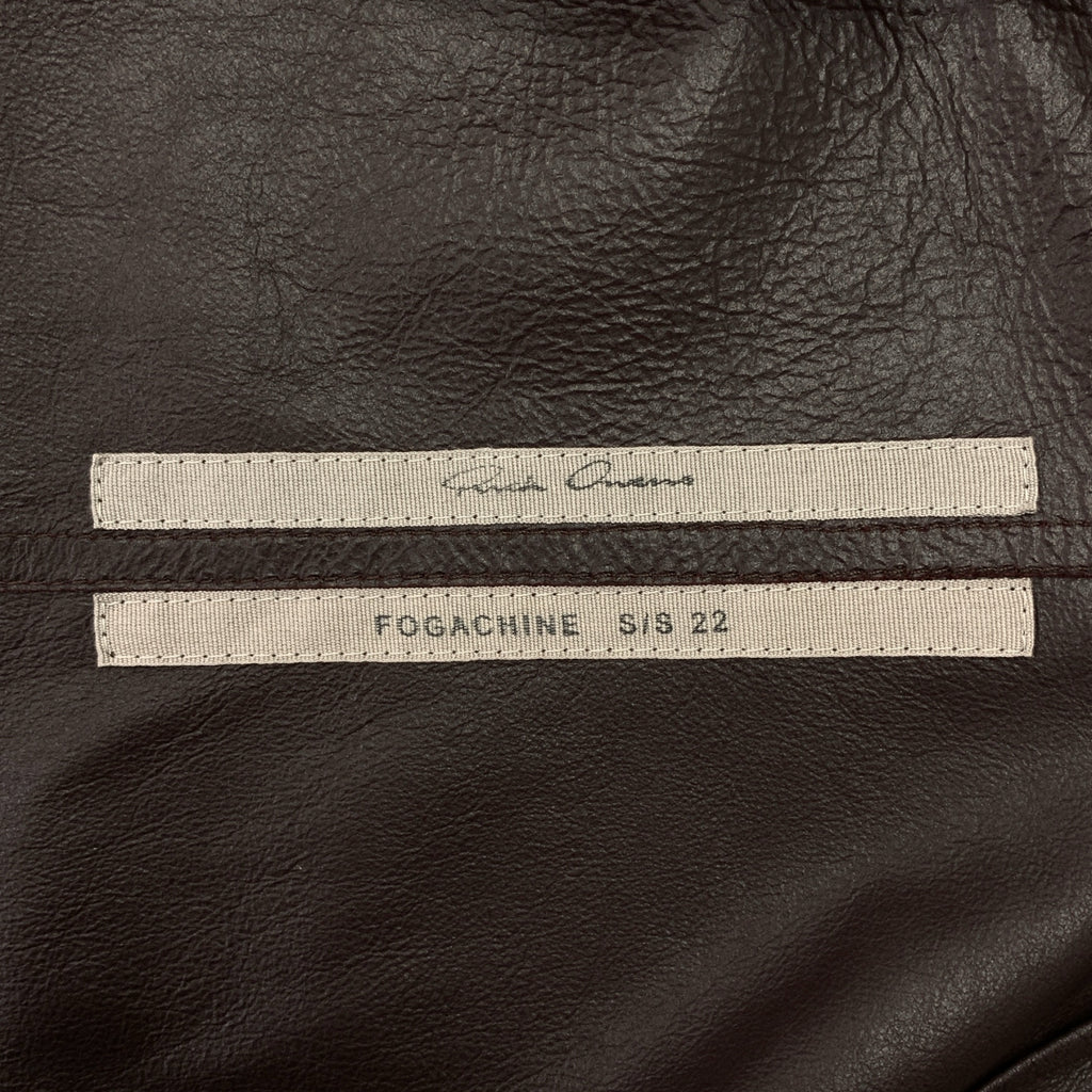Rick Owens / リックオウエンス | 2022SS | FOGACHINE LIDO JKT フォガチン レザー シャツ ジャケット | 46 | メンズ