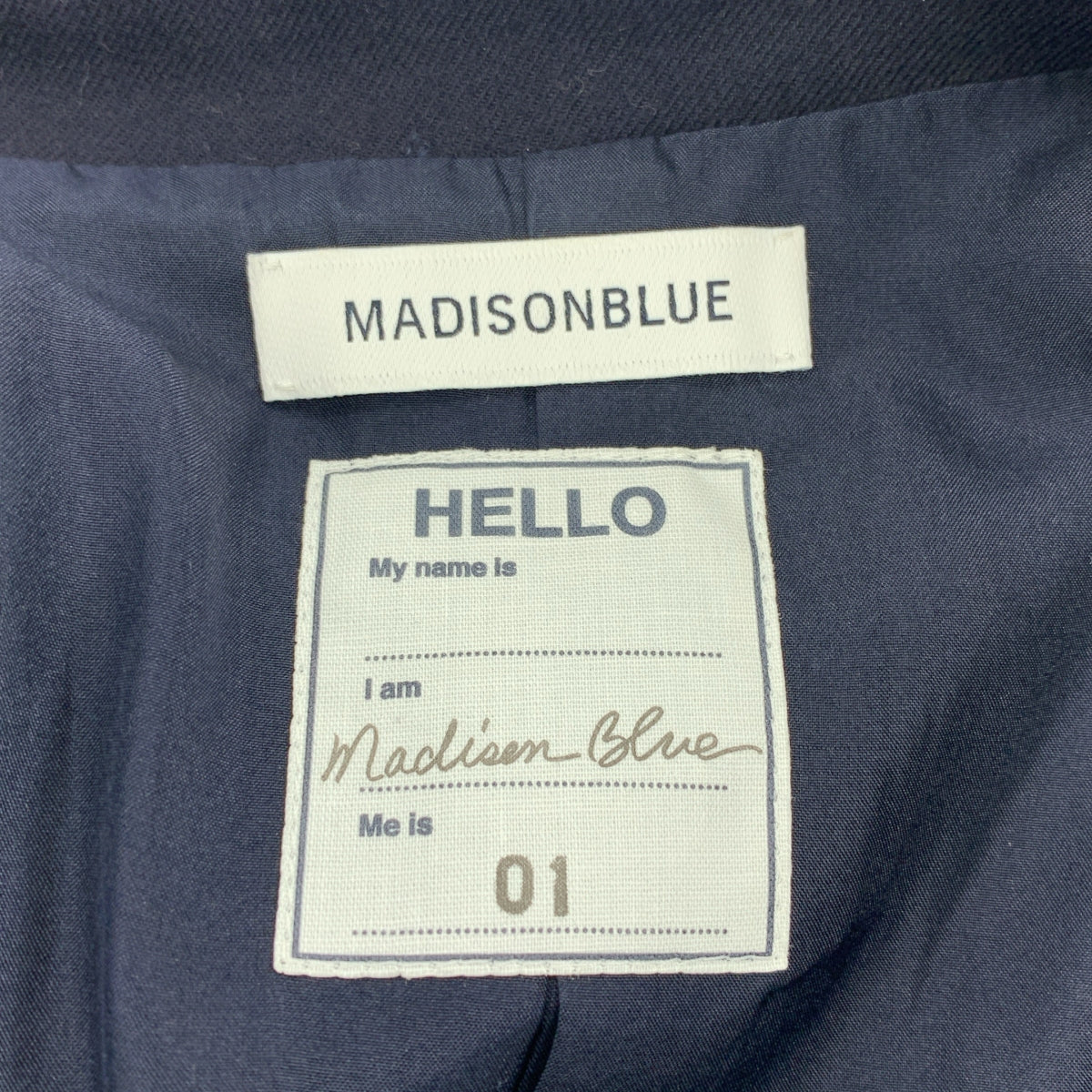 MADISON BLUE / 매디슨 블루 | SINGLE JACKET FLANNEL 울 스트레치 플란넬 테일러드 재킷 | 01 | 네이비 | 여성