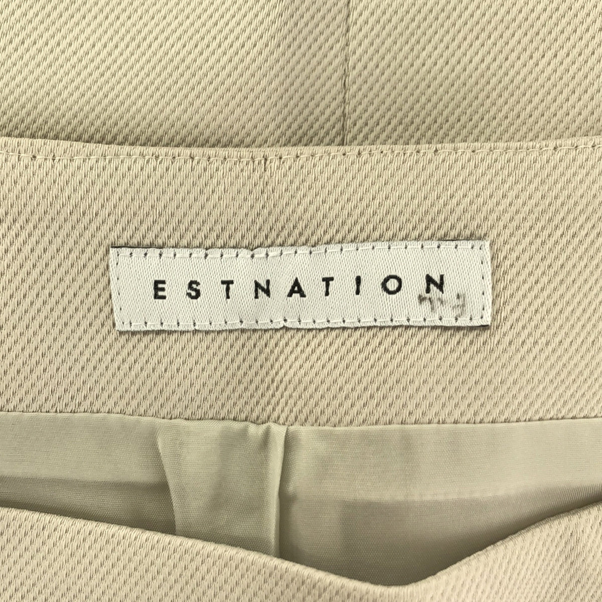 ESTNATION / エストネーション | ベルトレスタイトスカート | 3 | アイボリー | レディース