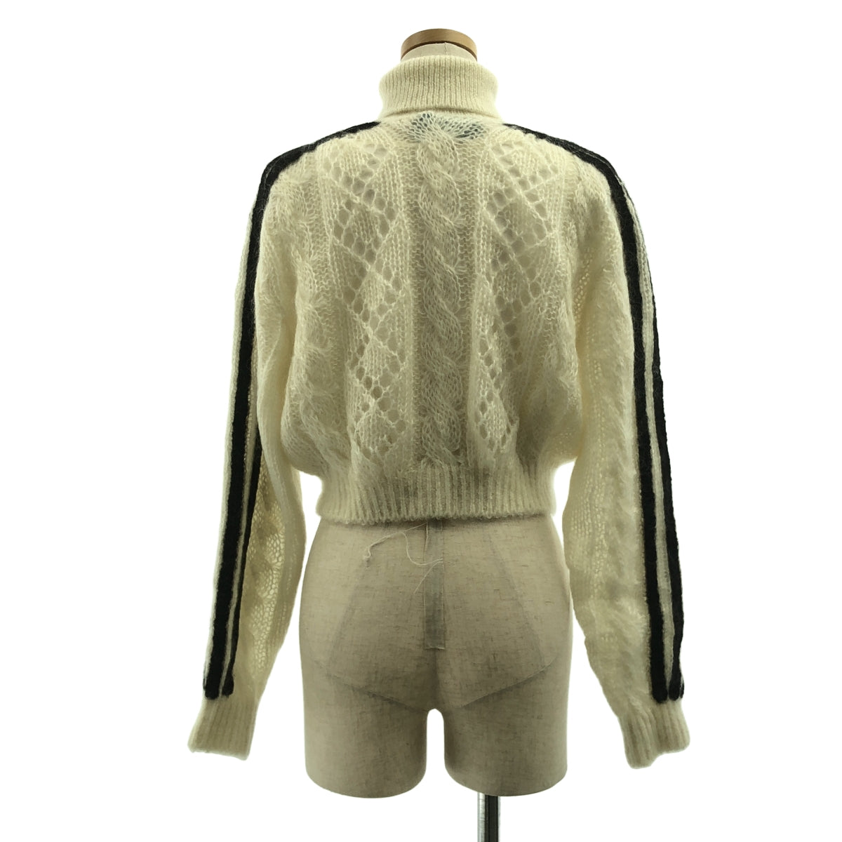 GUCCI | 2022 秋冬系列 | x adidas / 三葉草馬海毛側條紋高領針織衫 | M 碼 |