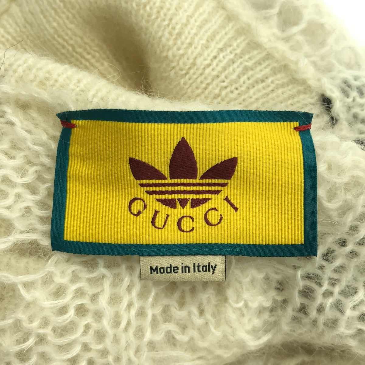 GUCCI | 2022 秋冬系列 | x adidas / 三葉草馬海毛側條紋高領針織衫 | M 碼 |