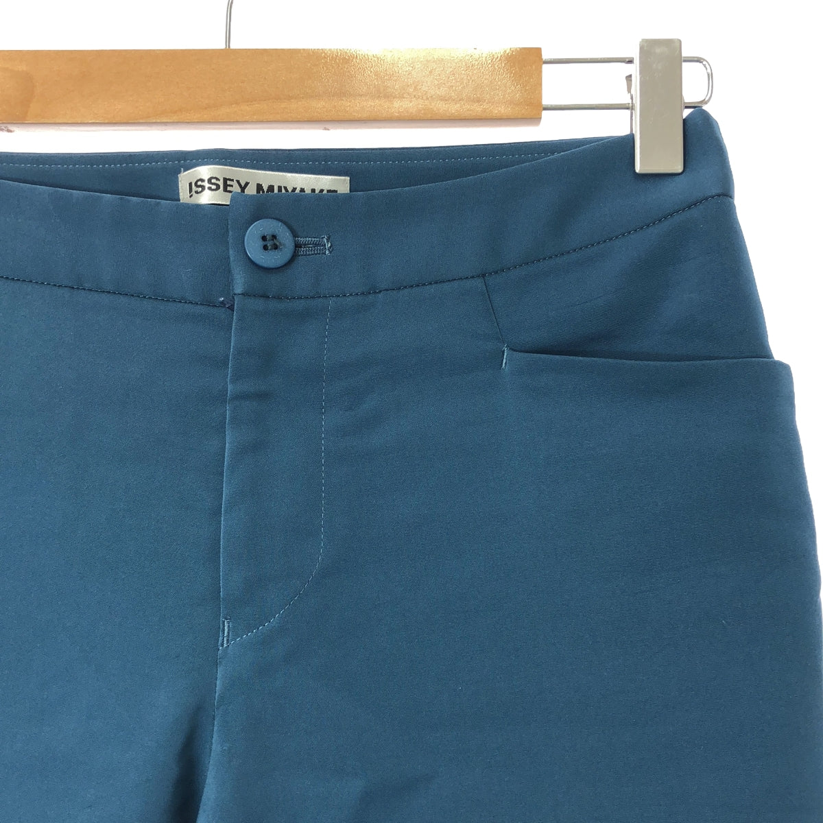 ISSEY MIYAKE / イッセイミヤケ | 裾ジップ テーパードパンツ | 1 | ターコイズブルー | レディース